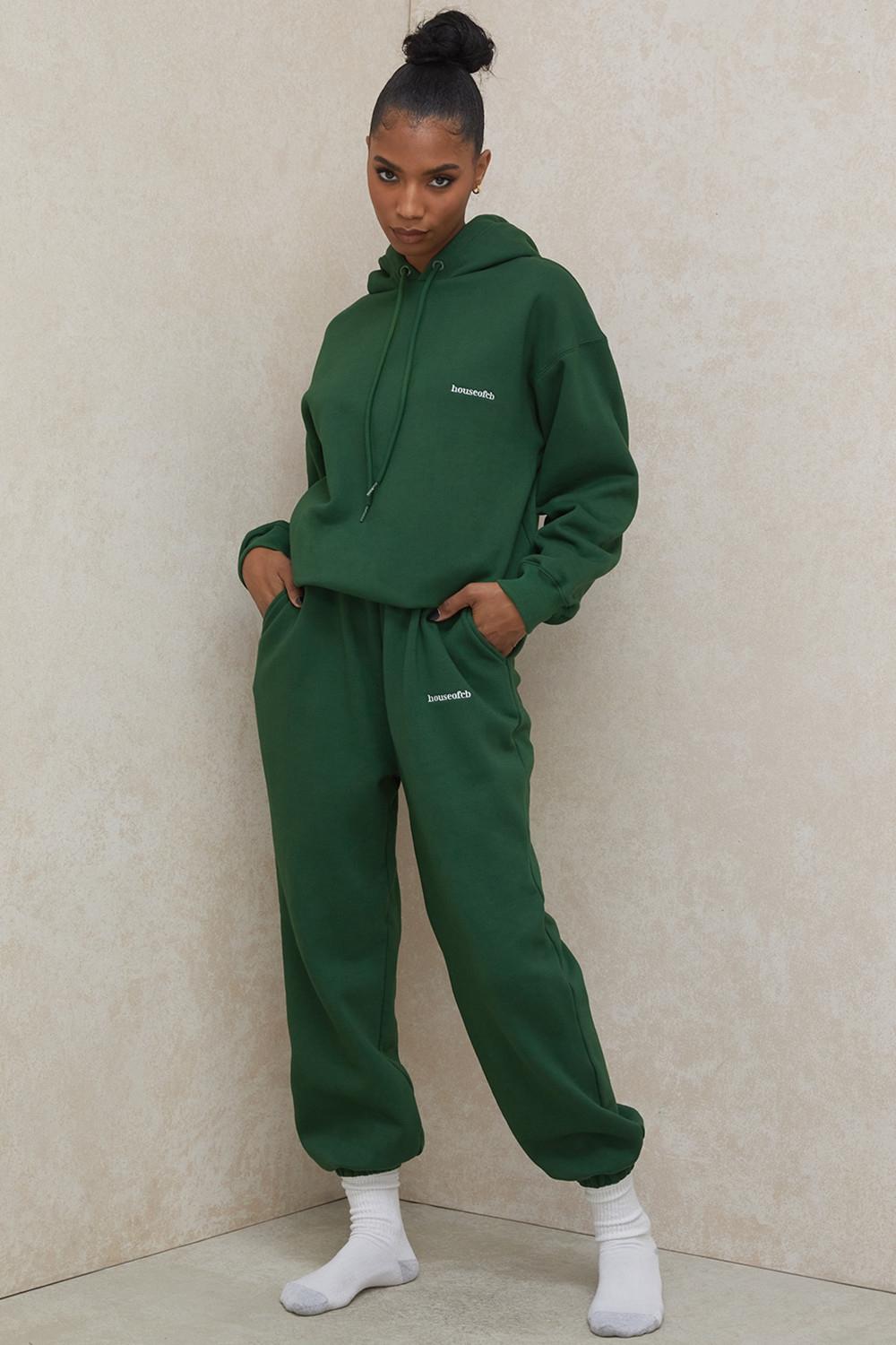 Halo  green cotton fleece-back oversized hoodie Product Image