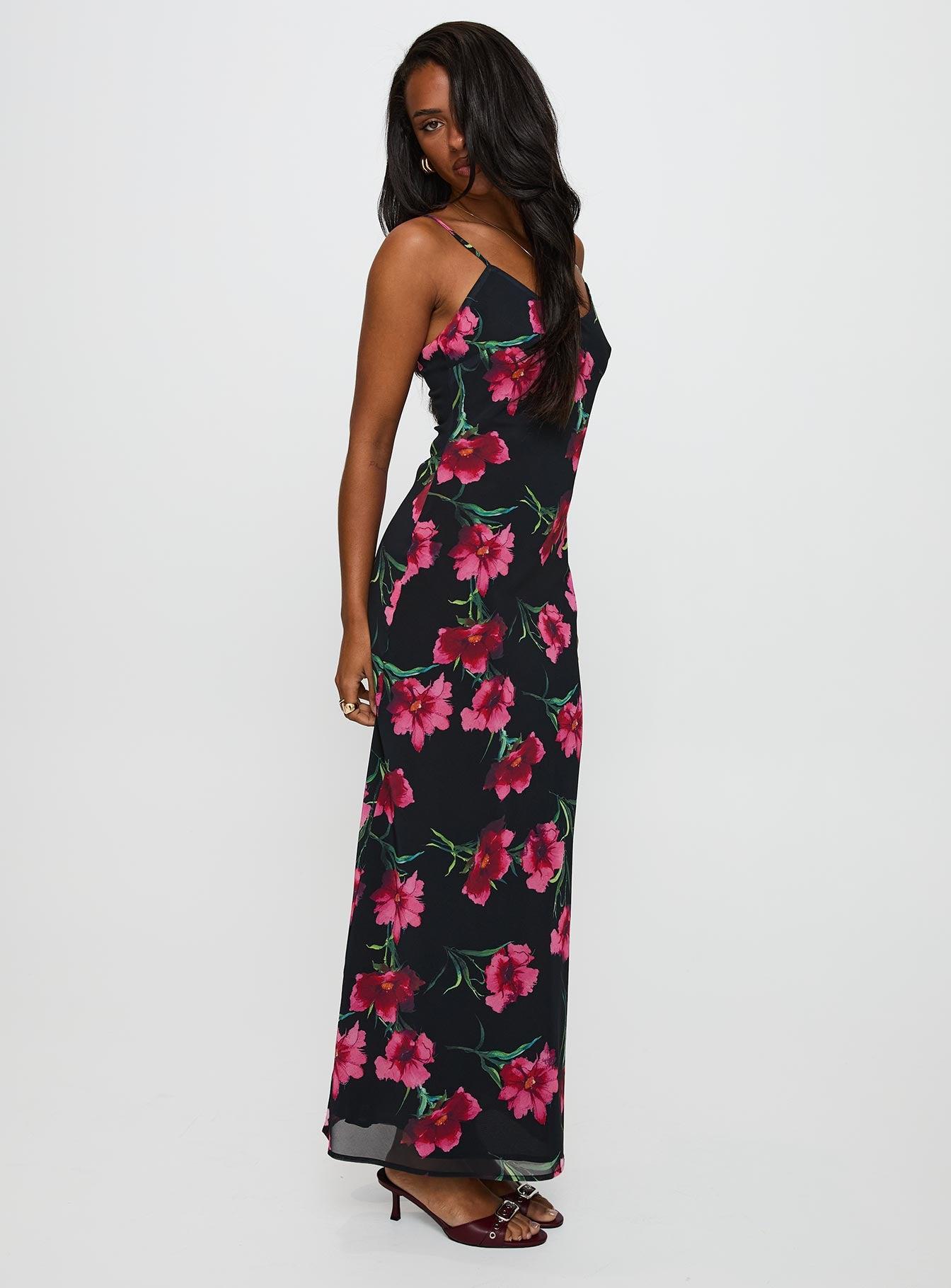 Emorie Bias Cut Maxi Dress Multi Floral Product Image