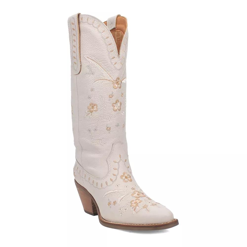 Dingo Full Bloom Women's Leather Western Boots, Size: 10, White Product Image