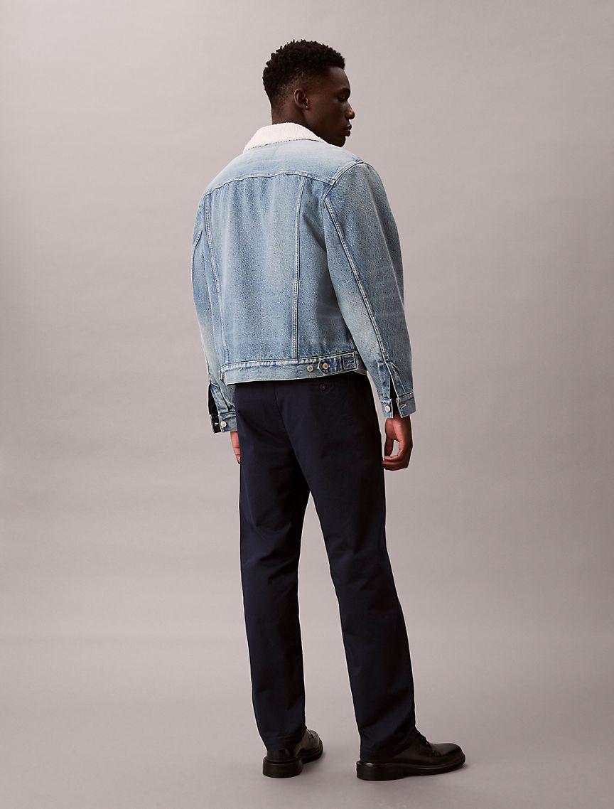 Cotton Stretch Slim Trousers Product Image