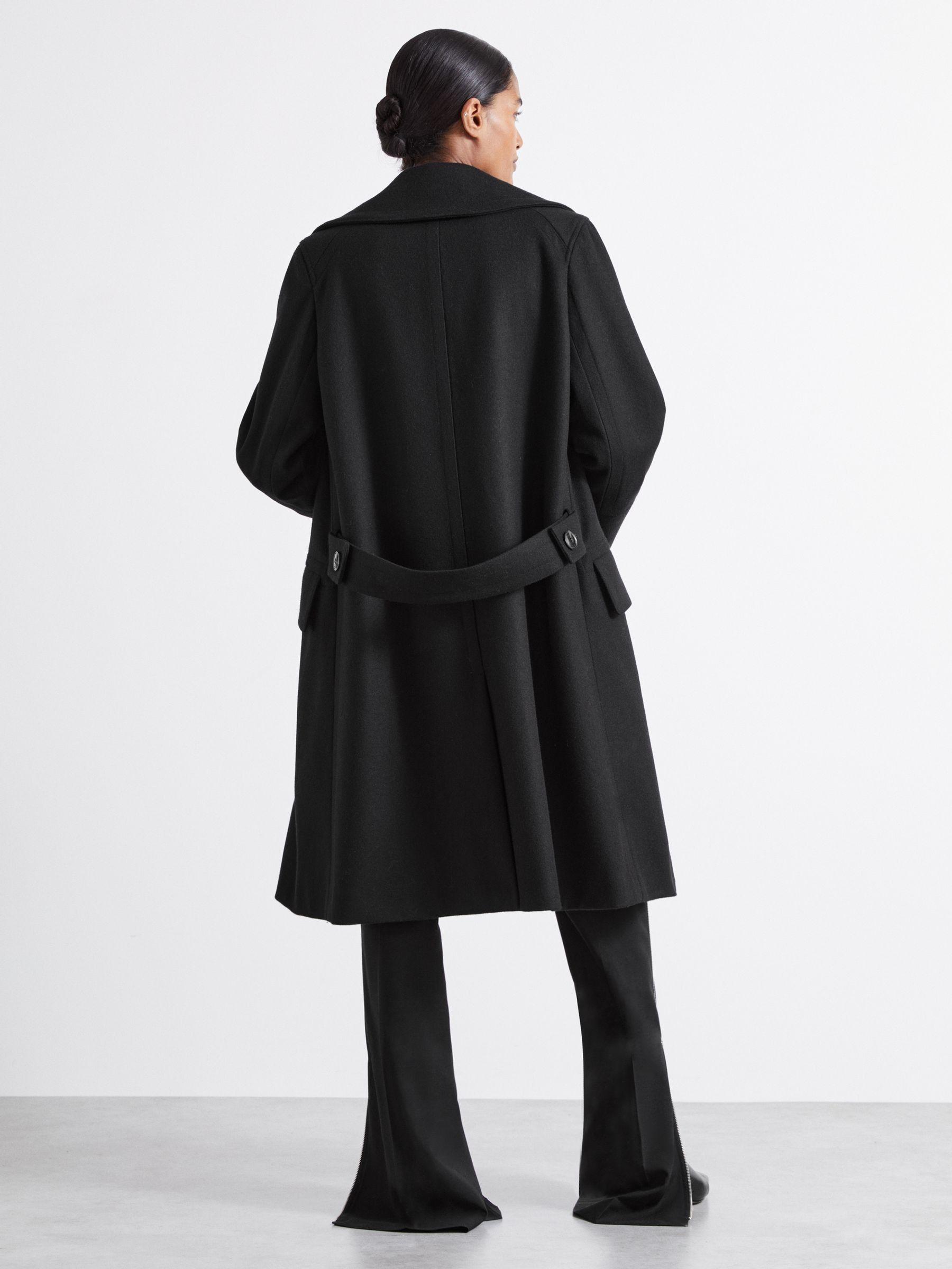 Atelier Felted Trapeze Coat in Black Product Image