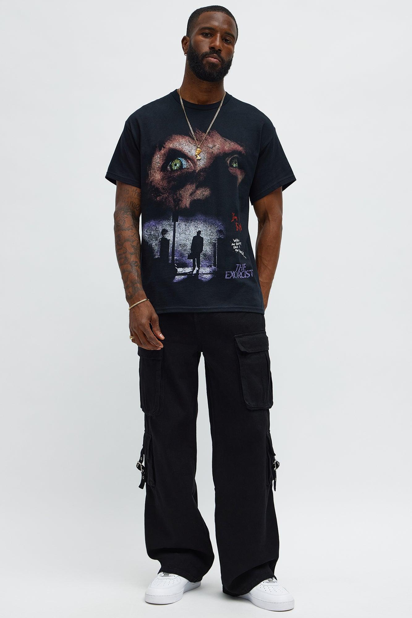 The Exorcist I'm Not Regan Distressed Short Sleeve Tee - Black Male Product Image