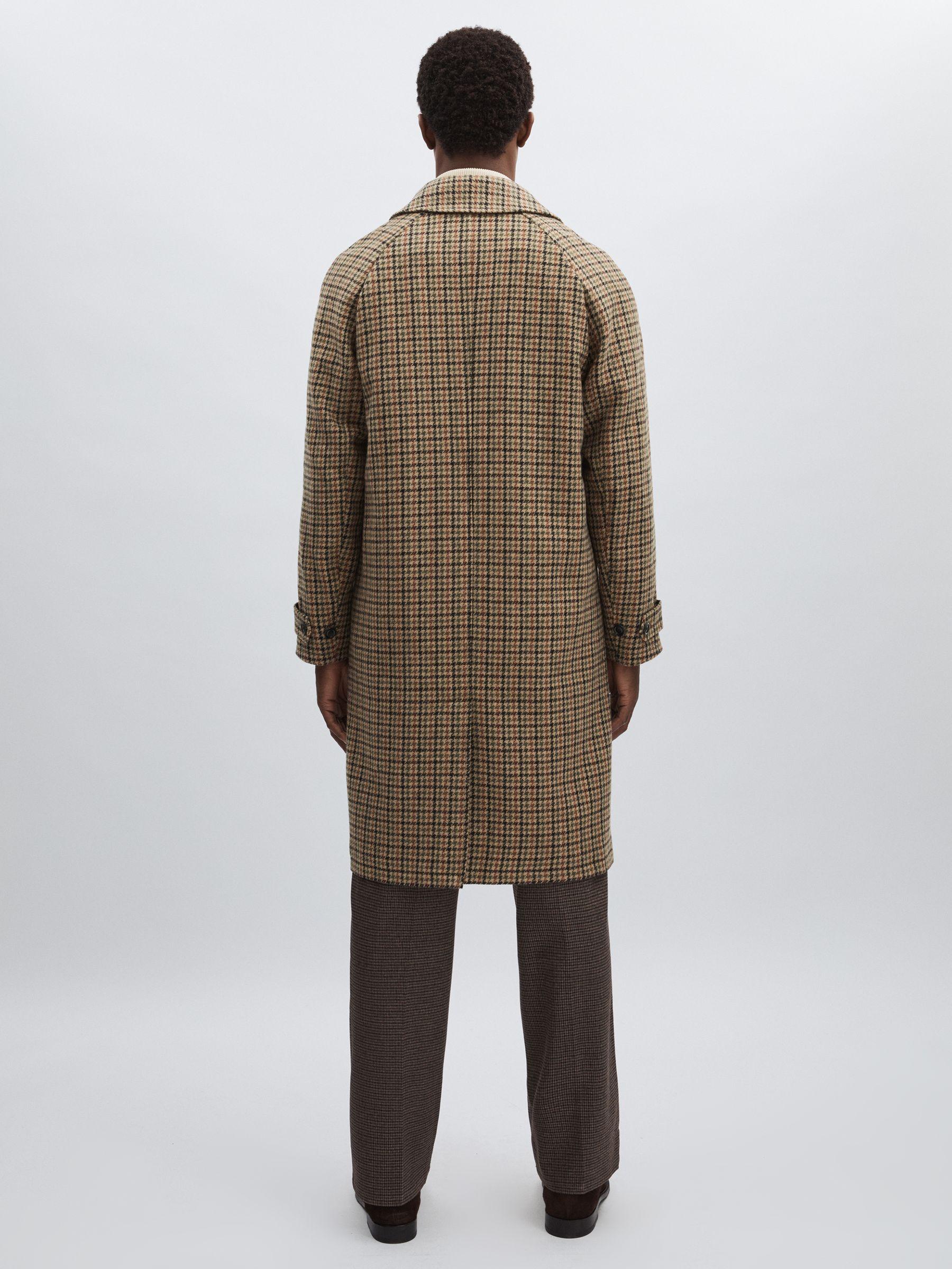 Les Deux Wool-Blend Houndstooth Coat in Brown/Black Product Image