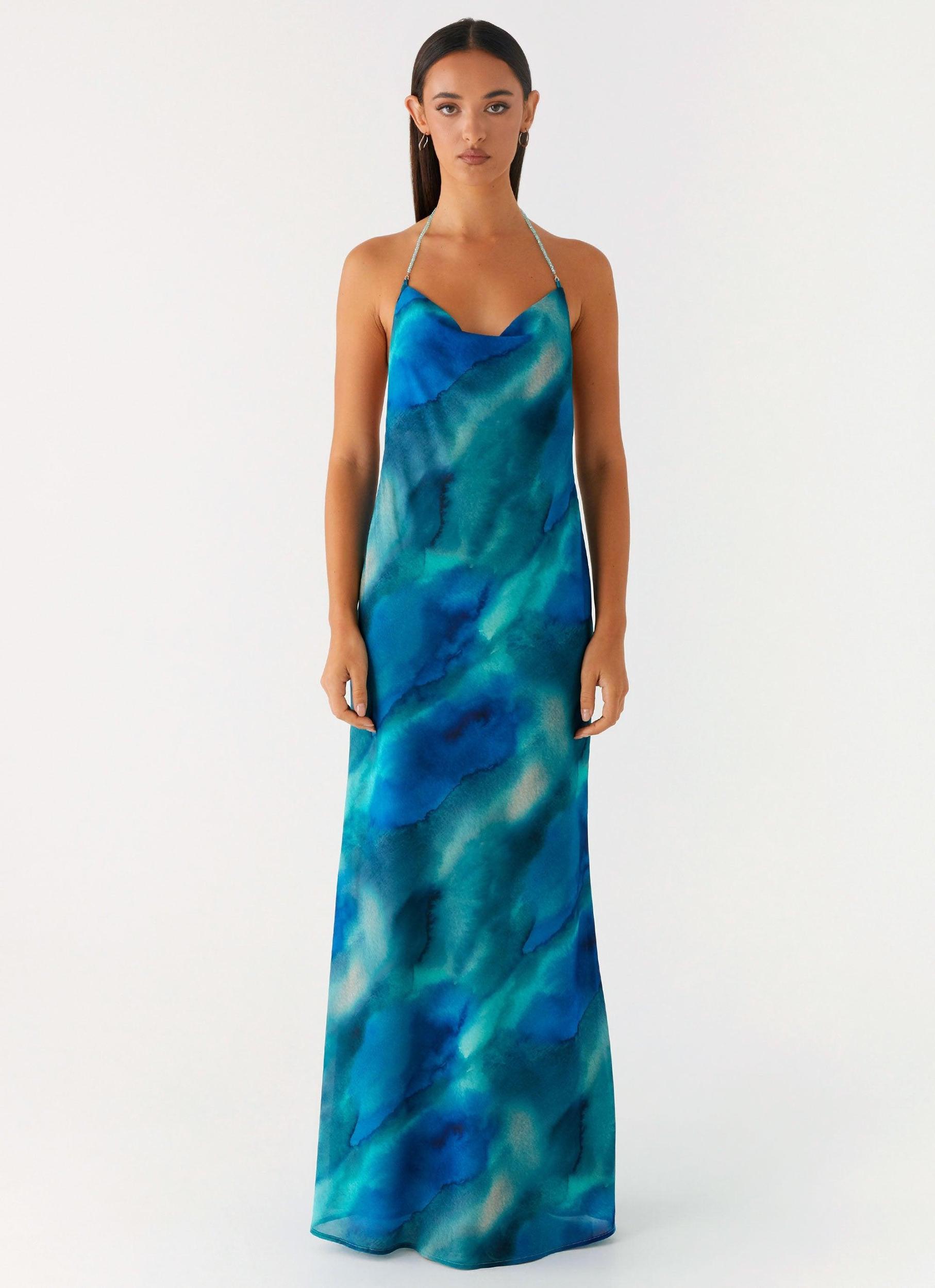 Journey Maxi Dress - Blue Tie Dye Product Image