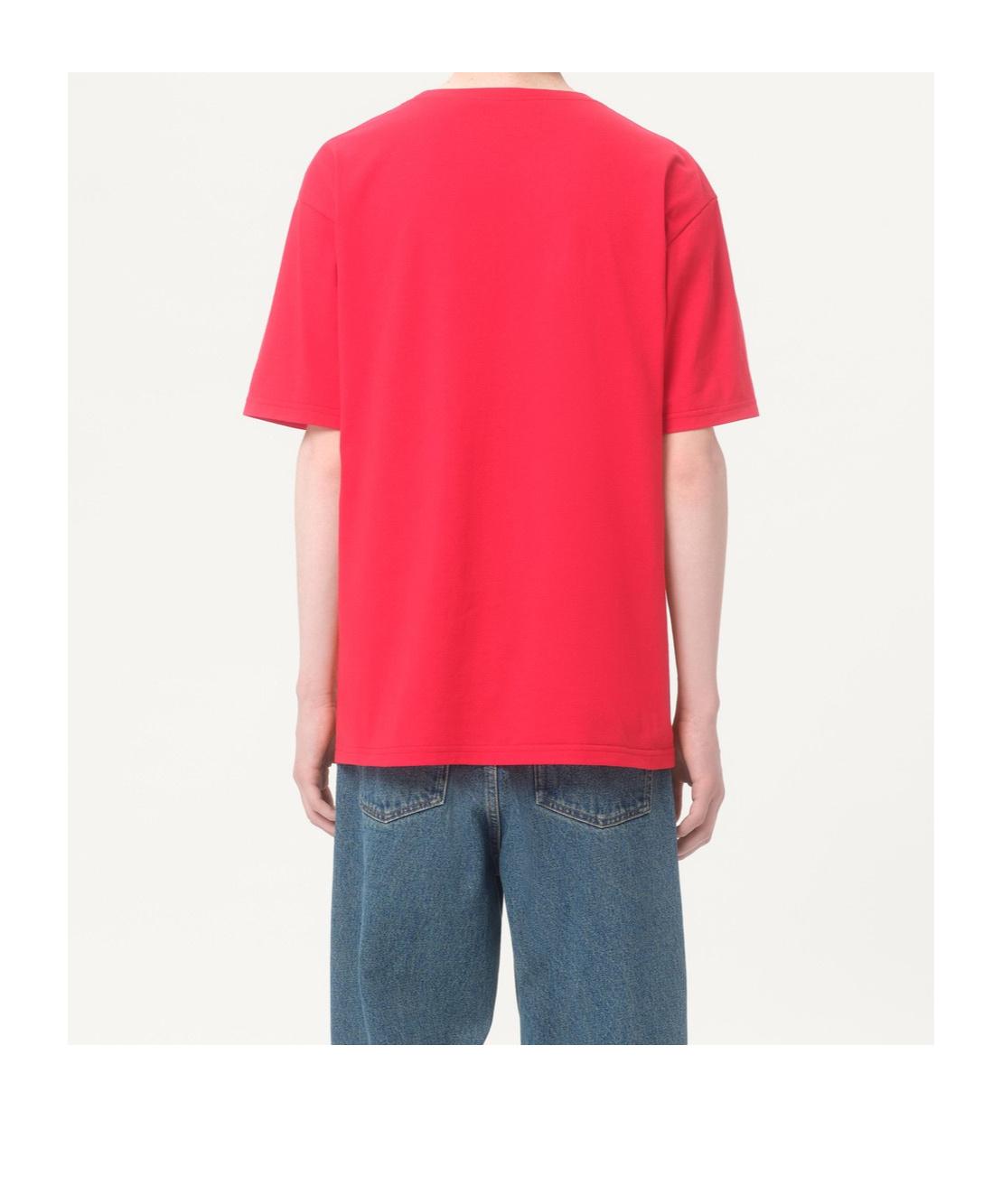 VALENTINO Graphic Print House Cat Crew Neck T-shirt In Red Product Image