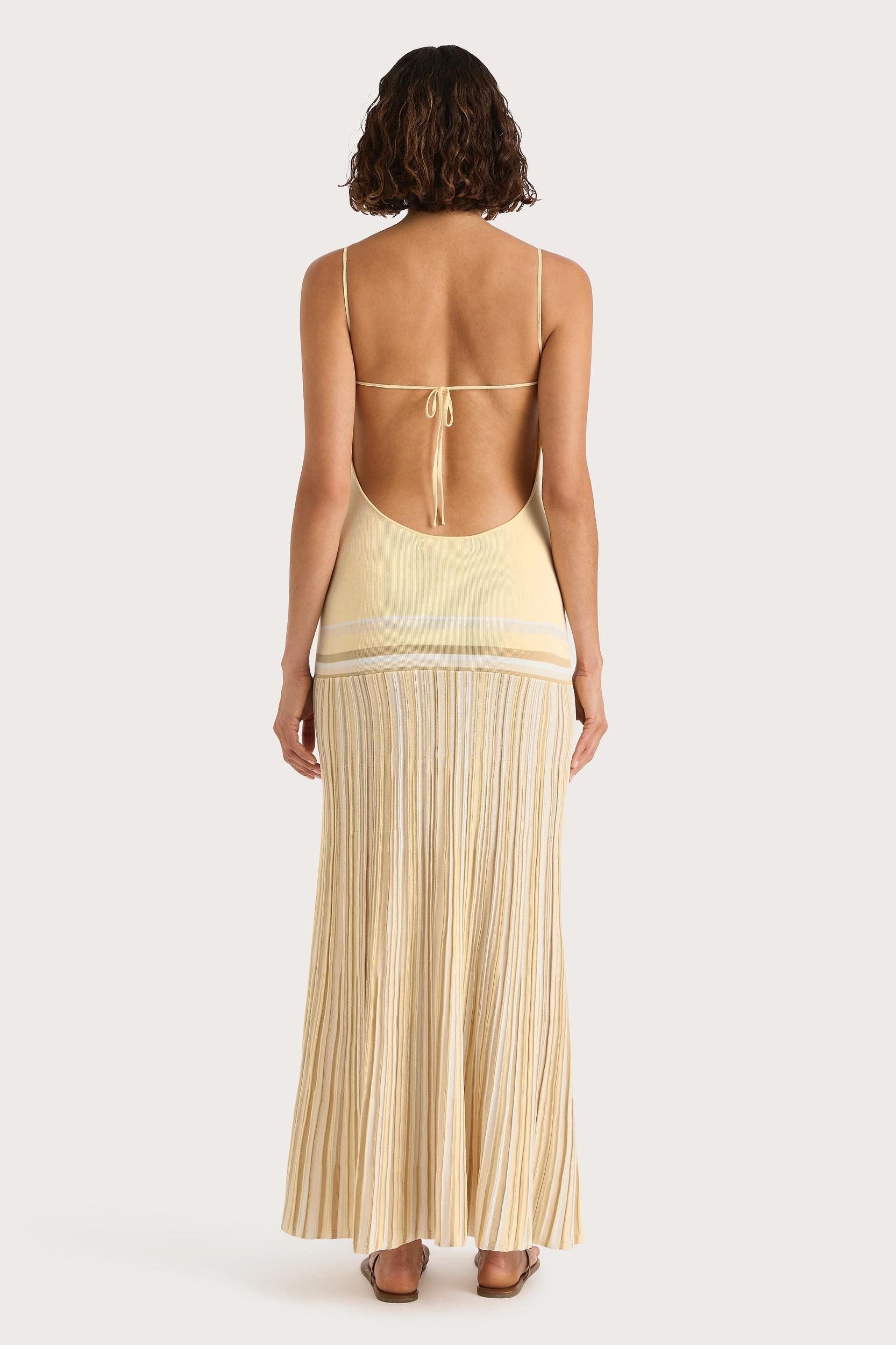 Citara Maxi Dress Butter Stripe - Final Sale Product Image