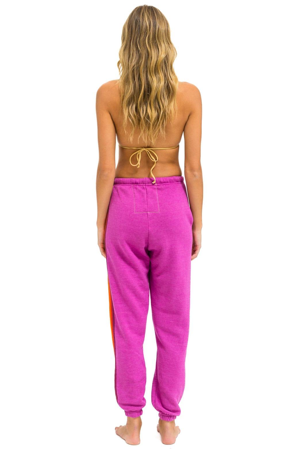 5 STRIPE SWEATPANTS - MAGENTA // ORANGE // YELLOW Female Product Image