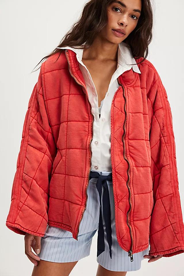 Dolman Quilted Knit Jacket Product Image