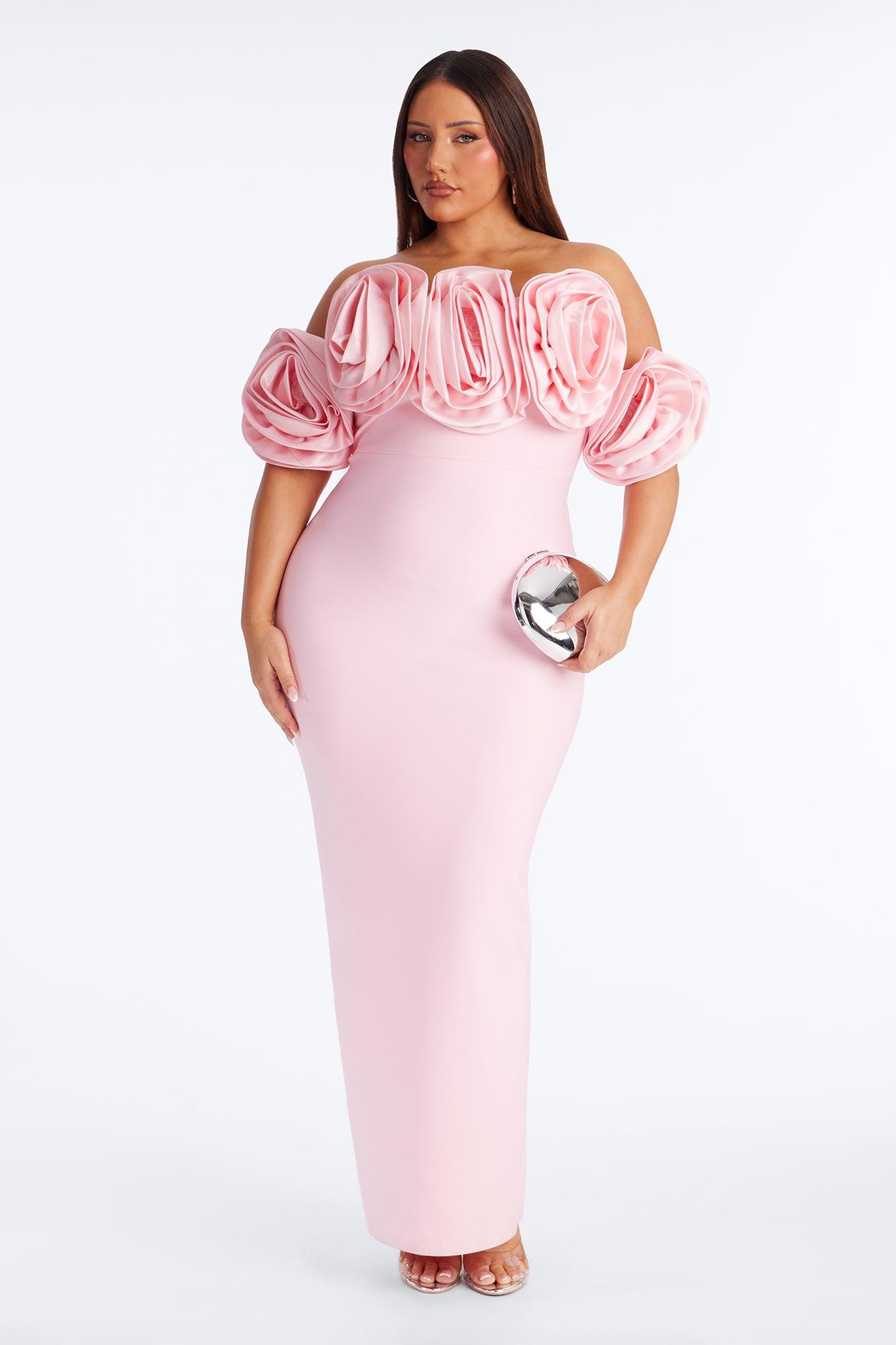 Rosetta Bandage Gown - Light Pink Female Product Image