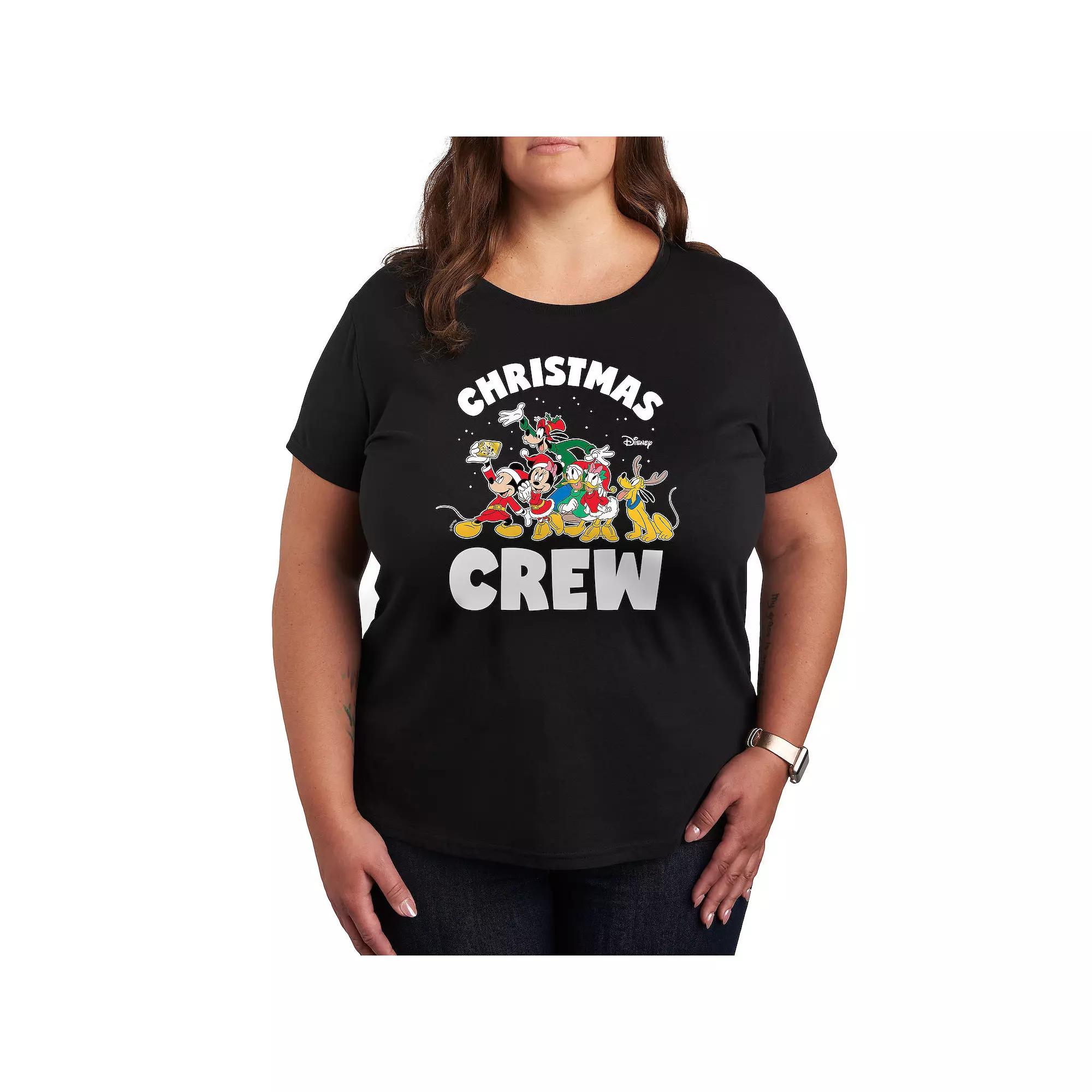Disney's Mickey Mouse & Friends Plus Christmas Crew Graphic Tee, Women's,  Product Image