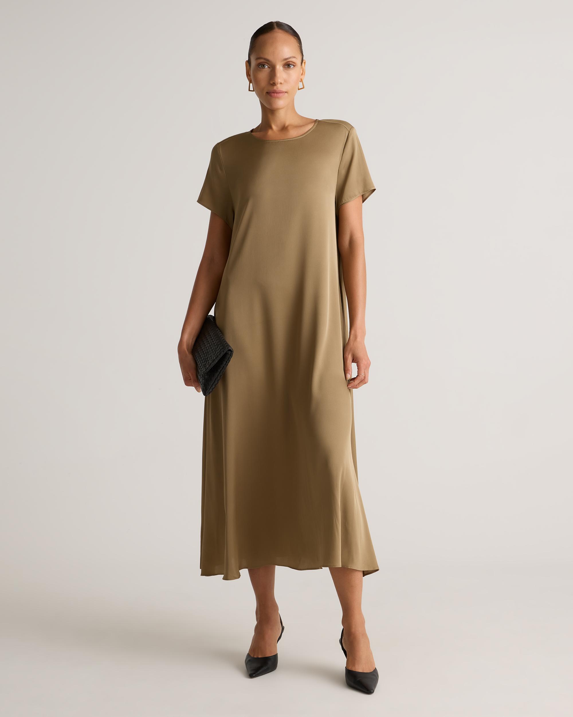 Quince | Women's Washable Stretch Silk Voluminous Maxi Dress Product Image