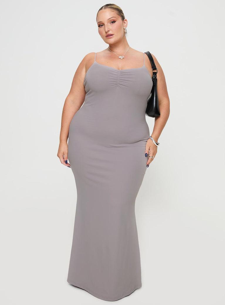 Arabellia Maxi Dress Grey Curve Product Image