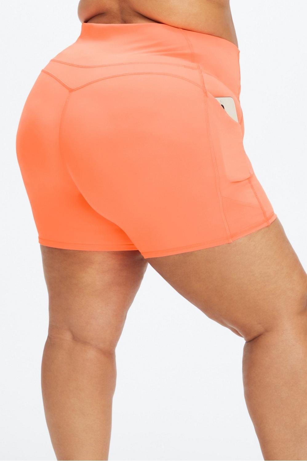 Fabletics Oasis High-Waisted 6 Short Womens orange plus Size 4X Product Image