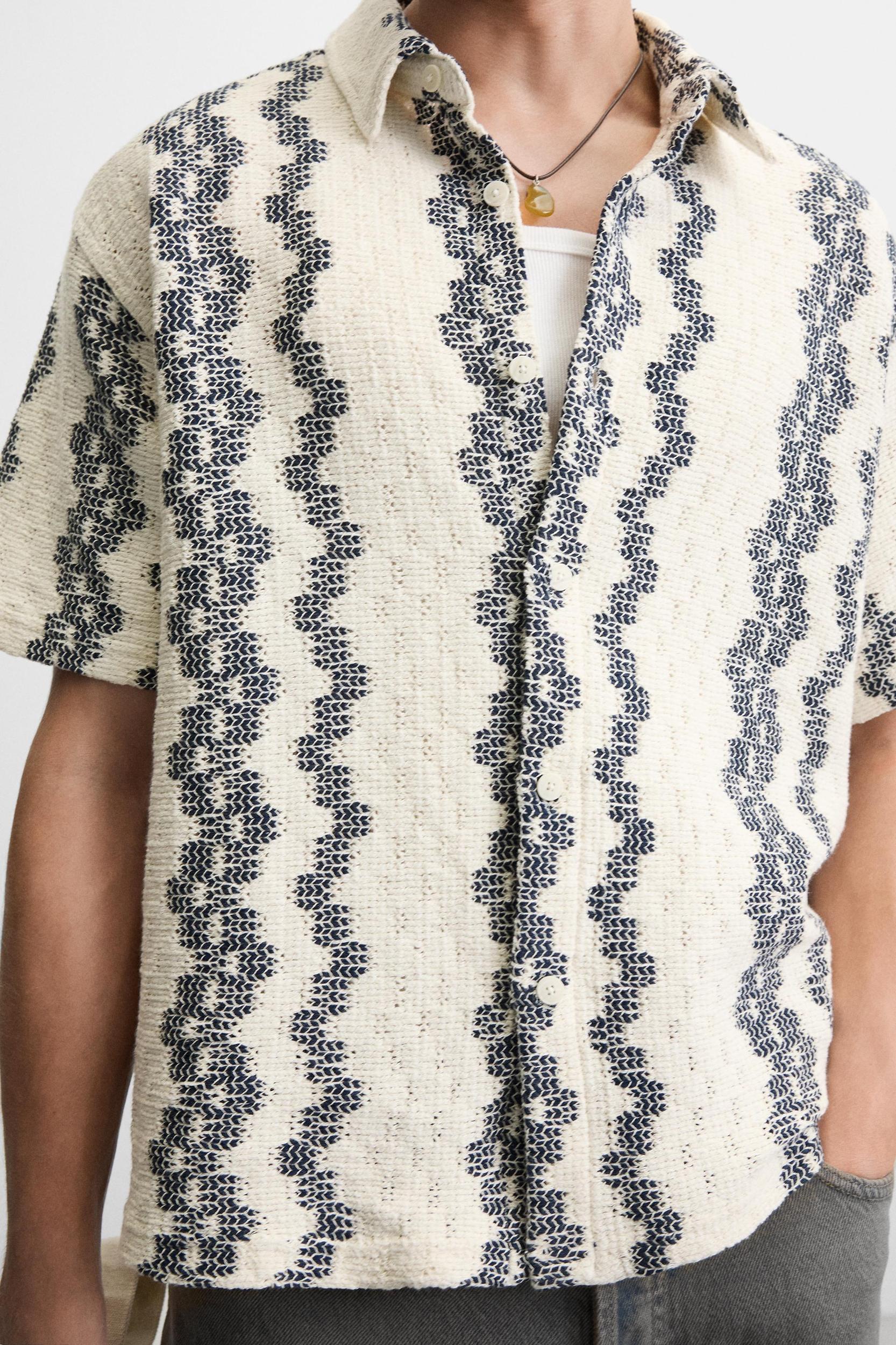 OPENWORK TEXTURED SHIRT Product Image