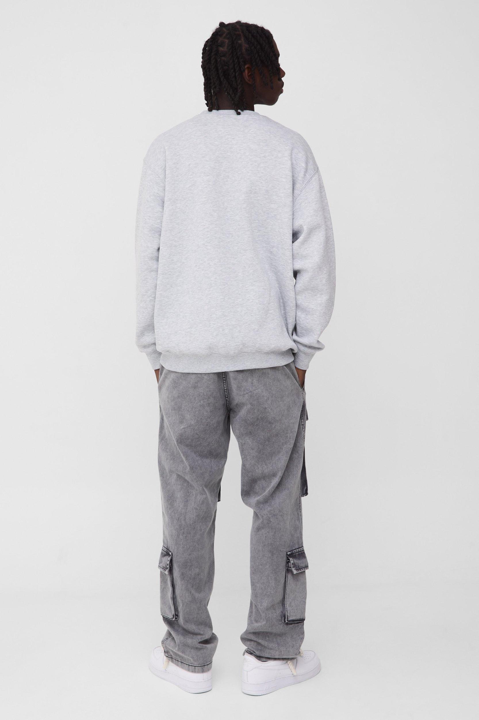 Oversized Puff Print Homme Sweatshirt | boohooMAN USA Product Image