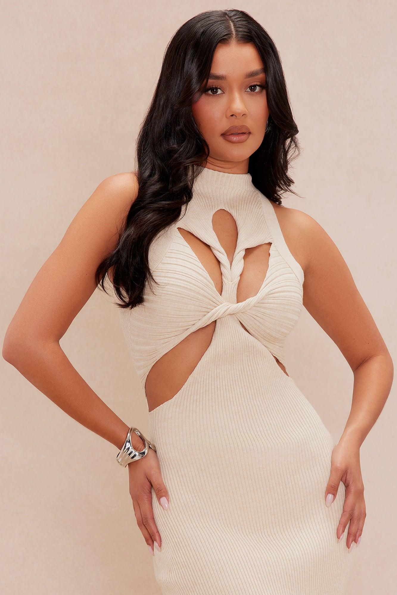 Nayelli Sweater Maxi Dress - Cream Product Image