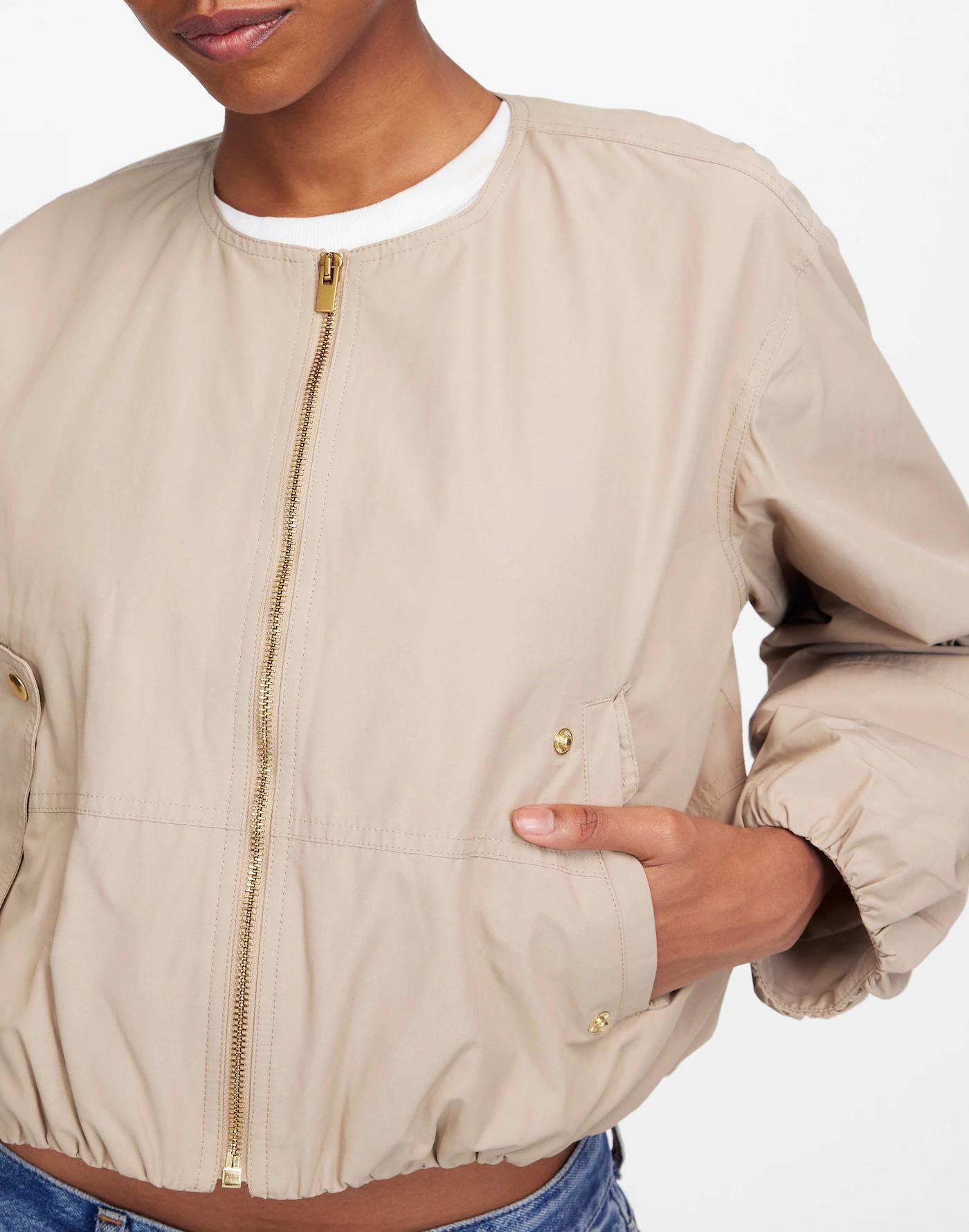 Bubble-Sleeve Bomber Jacket Product Image