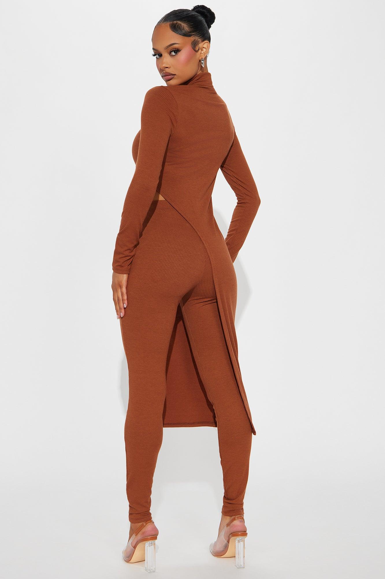 Watch Out For Her Legging Set - Brown Product Image