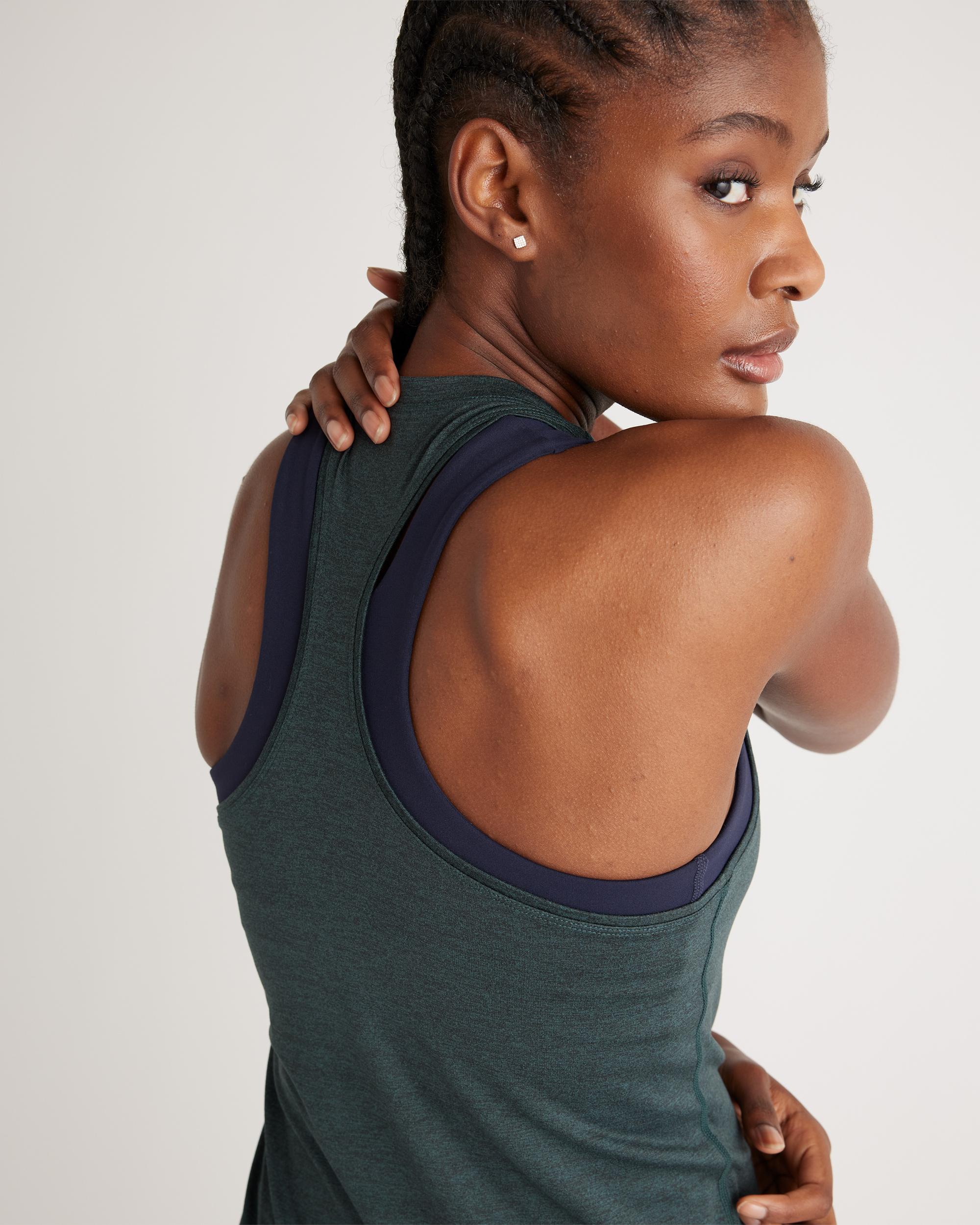 Quince | Women's Flowknit Breeze Racerback Tank Top Recycled Poly with Stretch Product Image