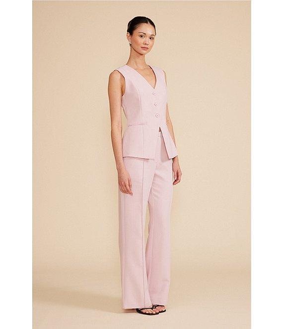 Lucy Paris Tara Wide-Leg Pintuck Detail Coordinating Pants Product Image