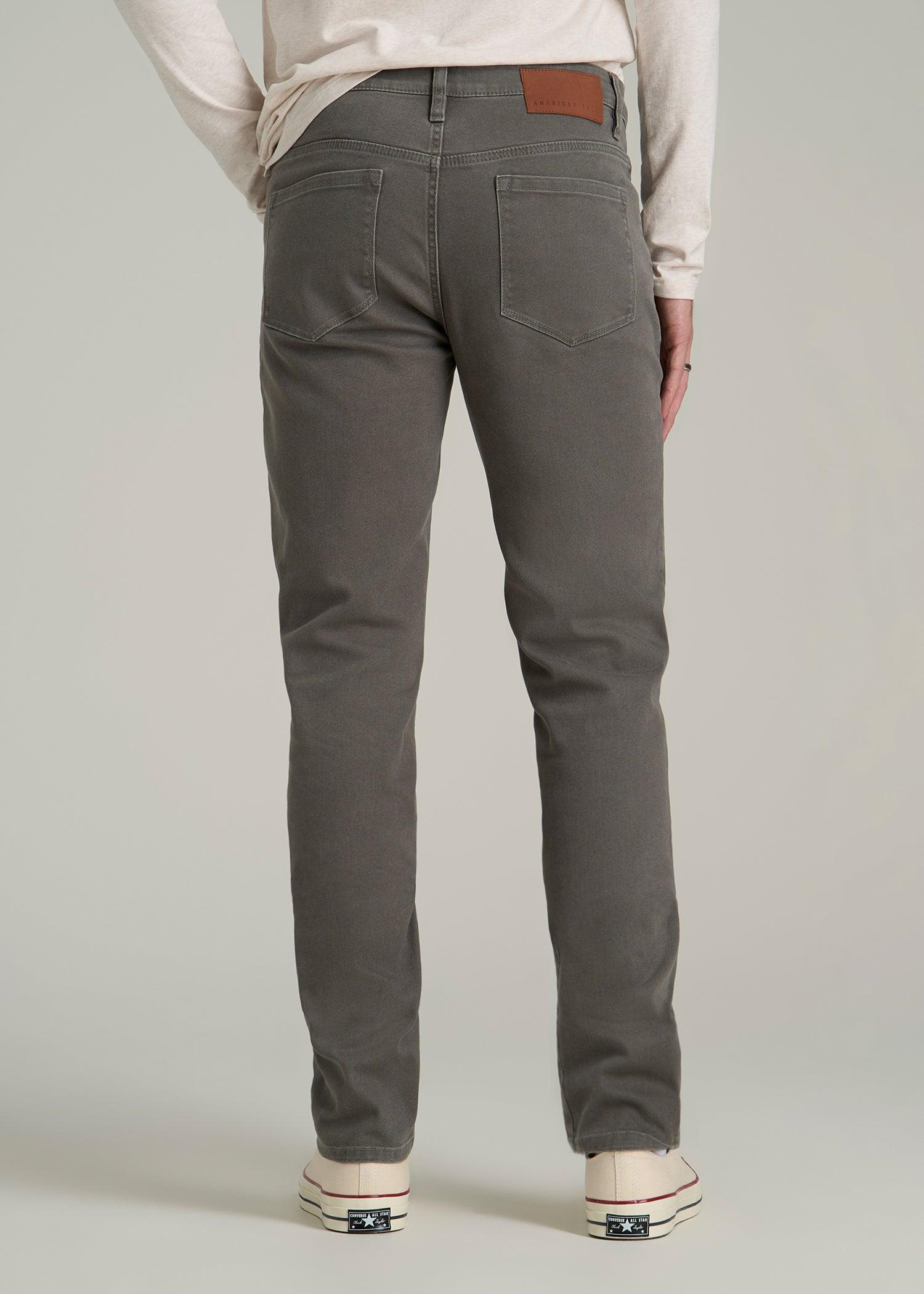 Carman Tapered Fit Colored Jeans for Tall Men in Sage Male Product Image