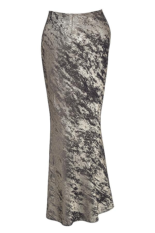 Giulia  pewter shimmer velvet satin top Product Image