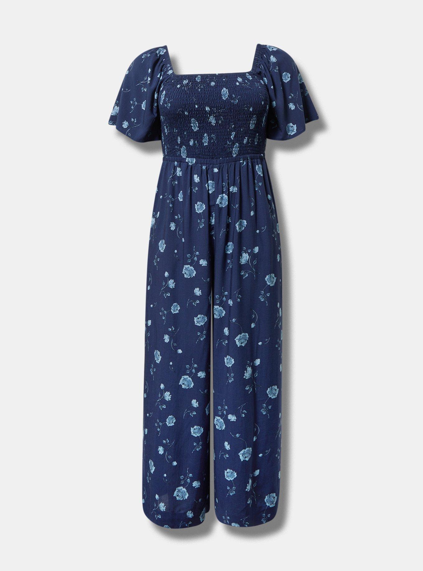Flutter-Sleeve Smocked Jumpsuit Product Image
