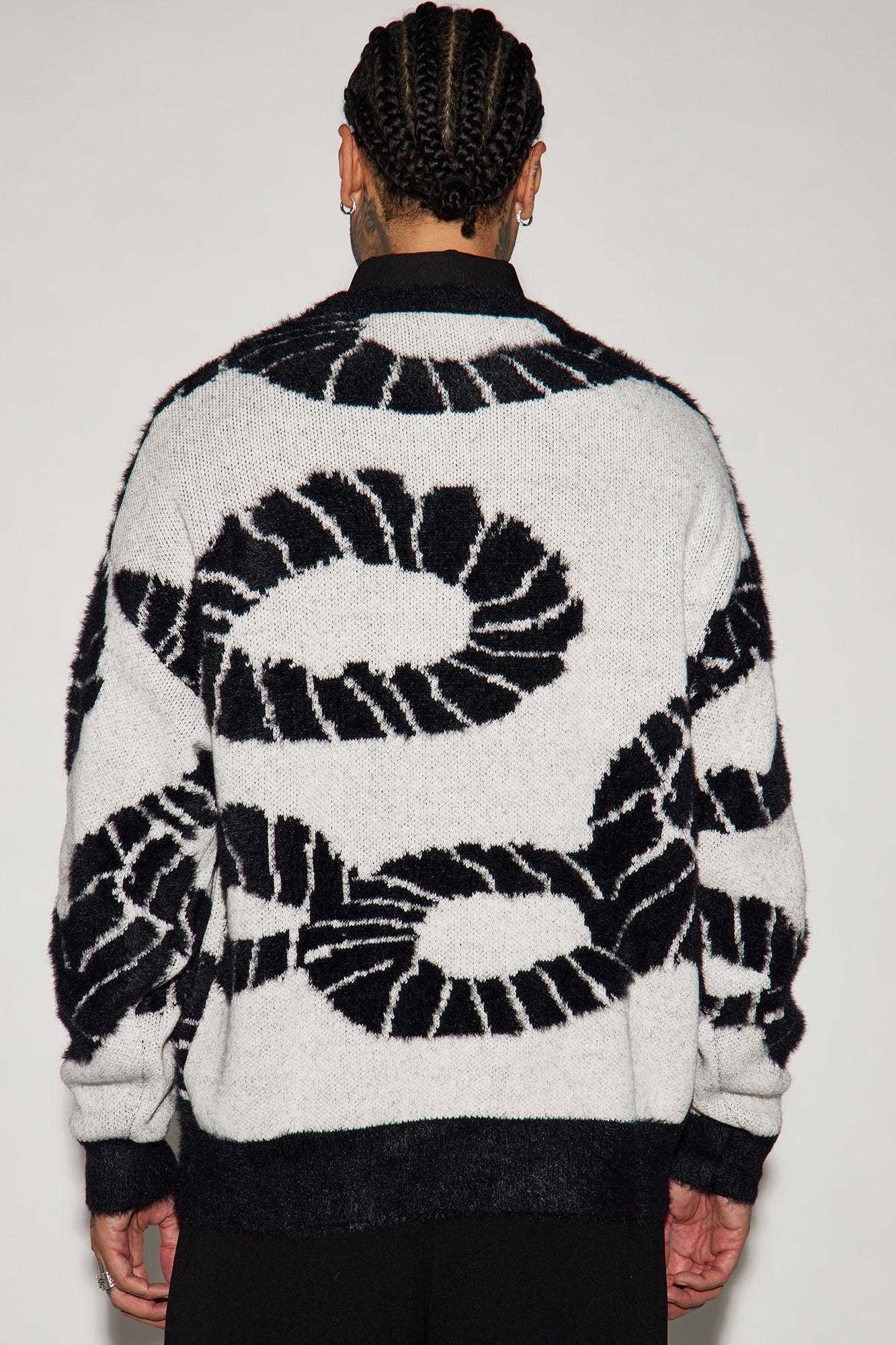 Walking A Tight Rope Mohair Sweater - Cream/combo Product Image