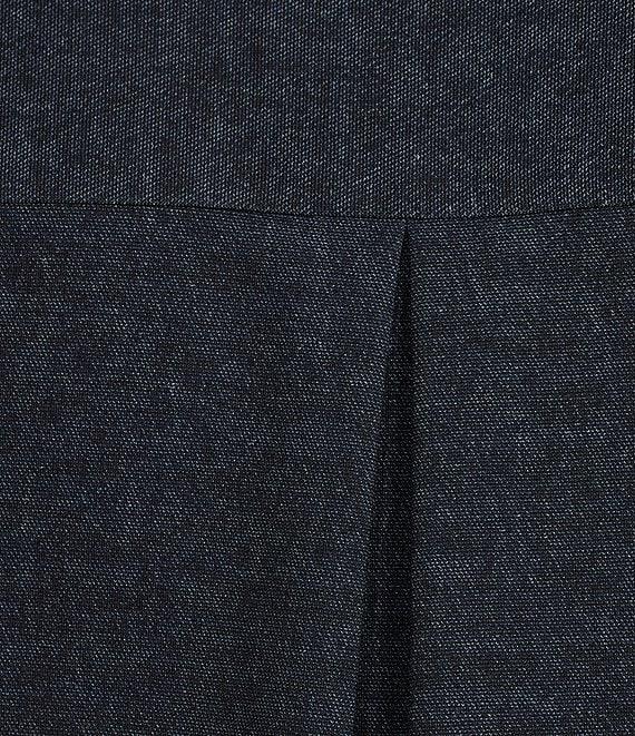 Jude Connally Hadley Stretch Knit Denim Point Collar Long Sleeve Tunic Product Image