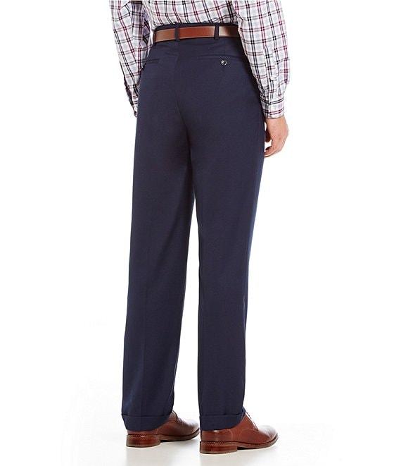 Roundtree & Yorke Big & Tall TravelSmart Ultimate Comfort Classic Fit Pleat Front Non-Iron Twill Dress Pants Product Image