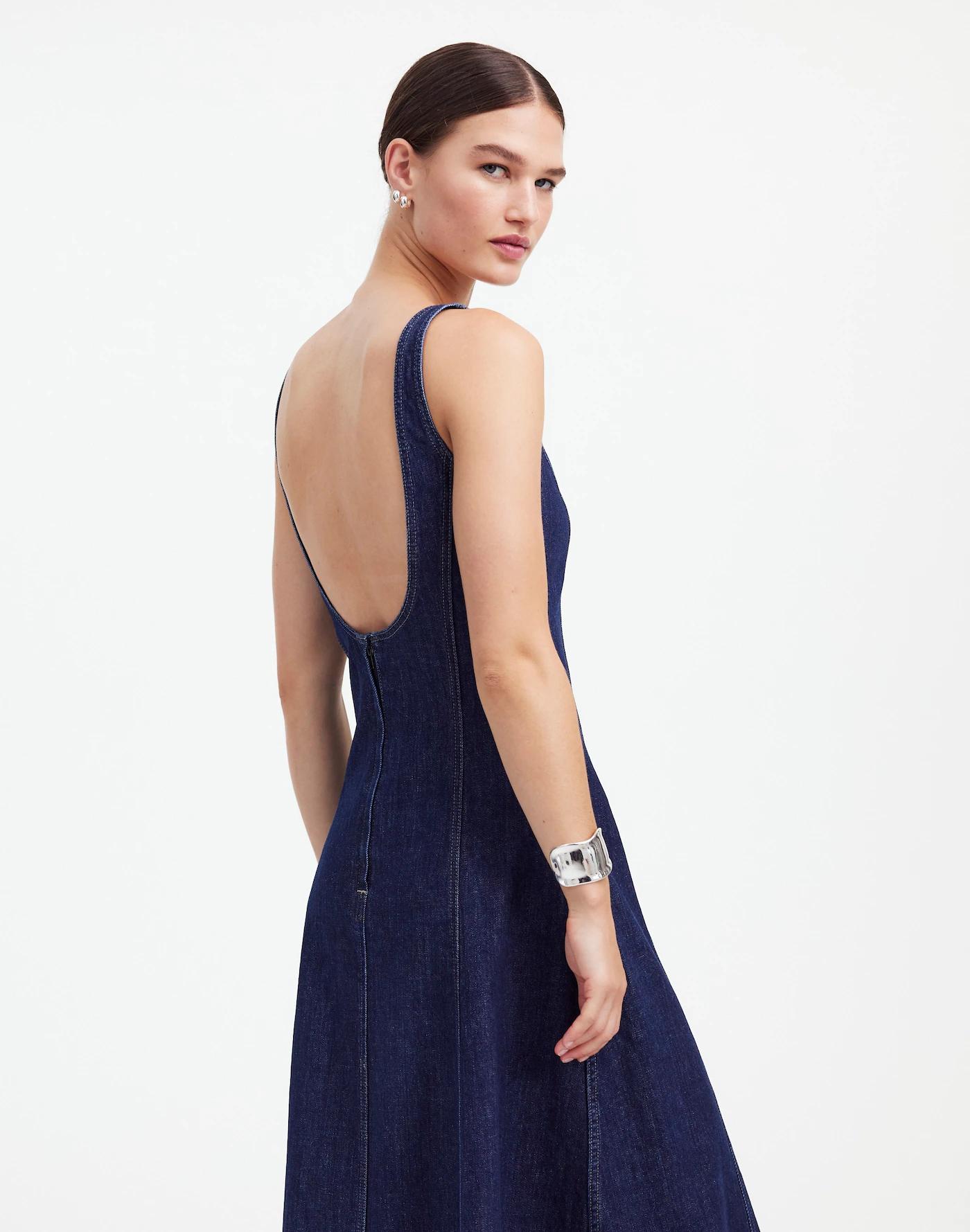 Alexa Chung for Madewell Denim Tank Midi Dress in Pellson Wash Product Image