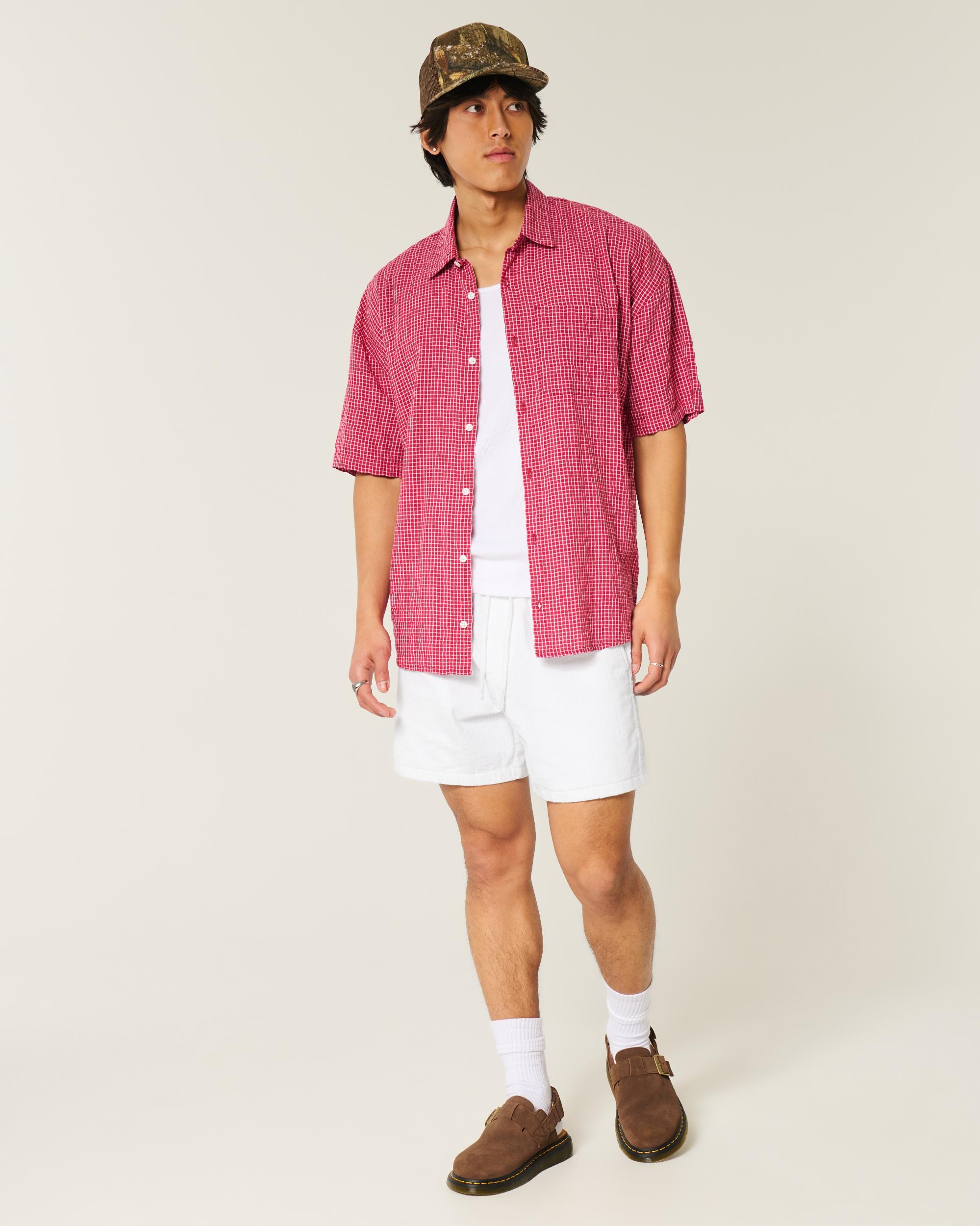 Mid-Thigh Twill Pull-On Shorts Product Image