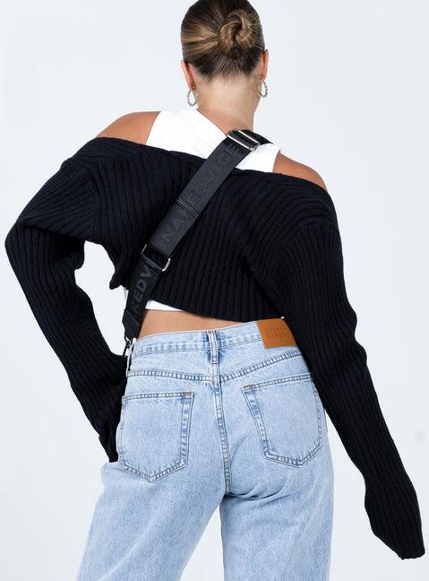 Aytan Bolero Sweater Black Product Image