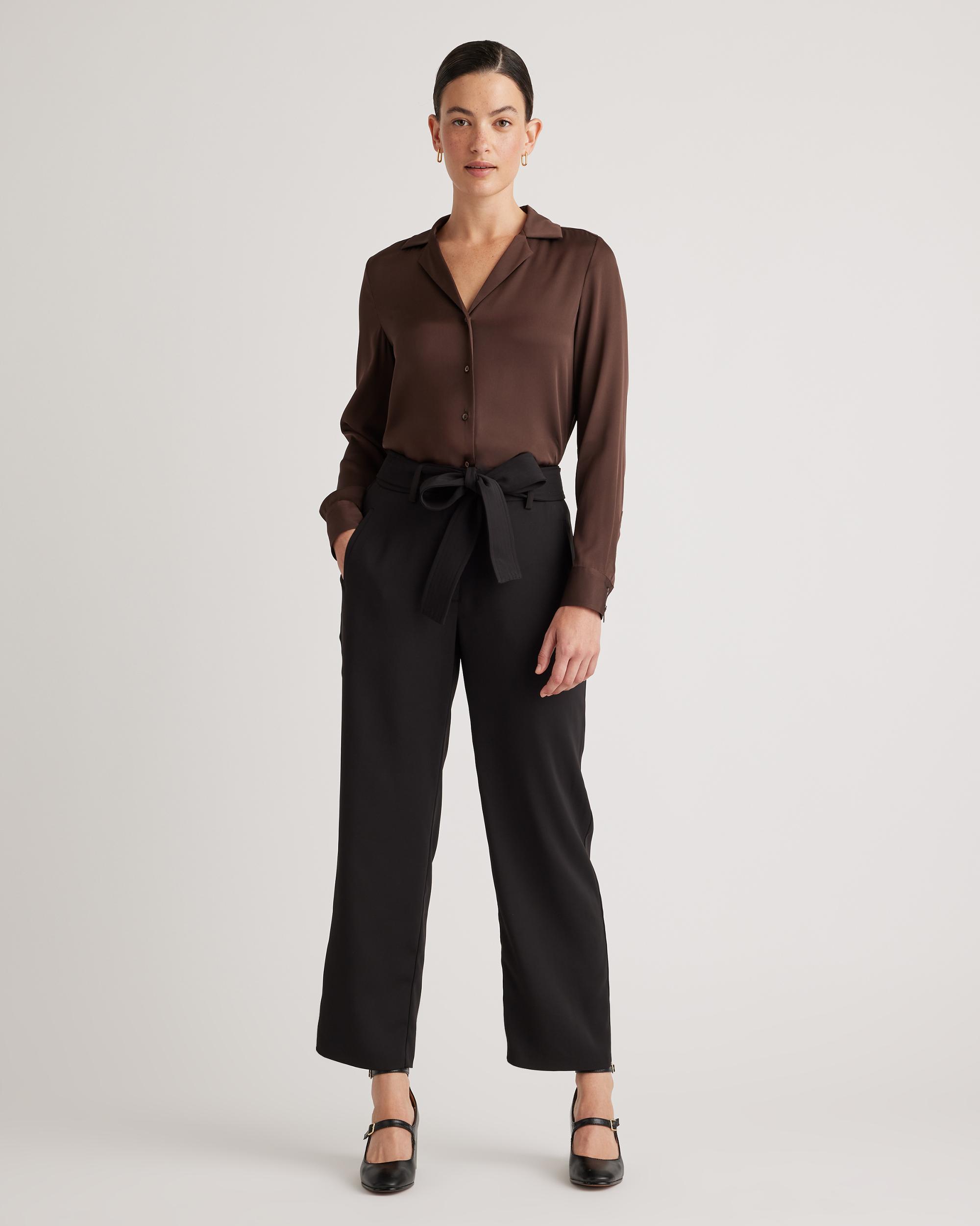 Quince | Women's Stretch Crepe Paperbag Pants Polyester Product Image