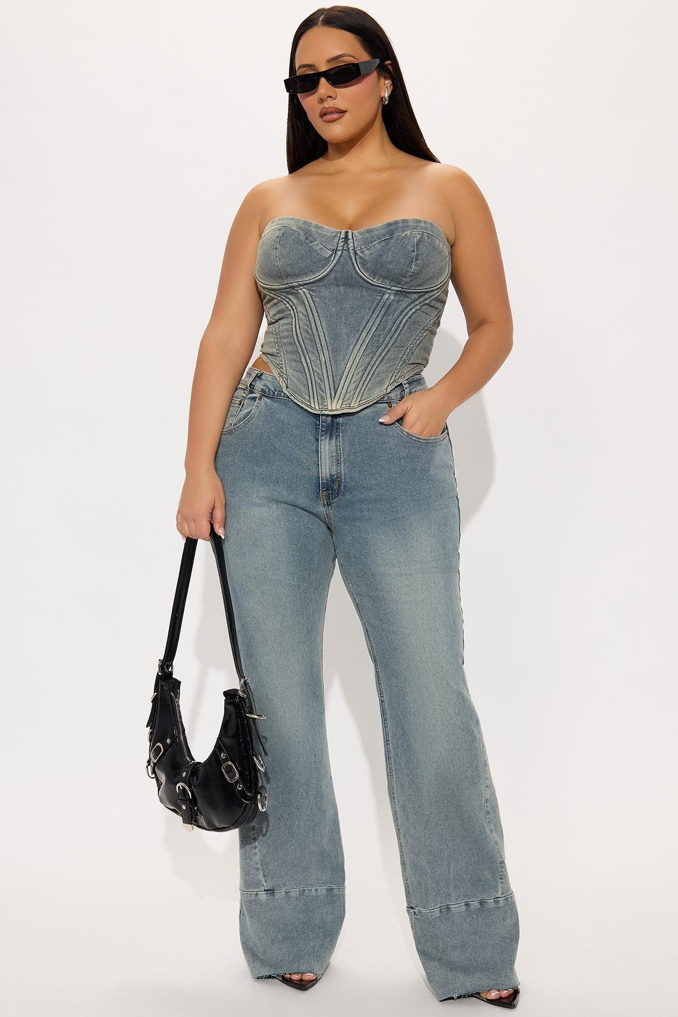 Feel The Beat Low Rise Flare Jeans - Vintage Wash Female Product Image