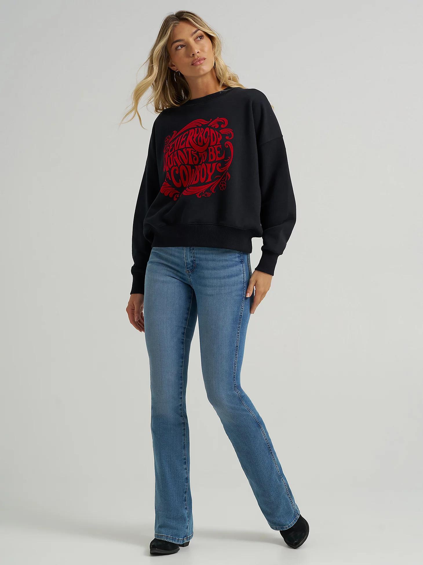 Wrangler x Lainey Wilson Cowboy Crewneck Pullover | Women's JACKETS & OUTERWEAR | Wrangler® Product Image