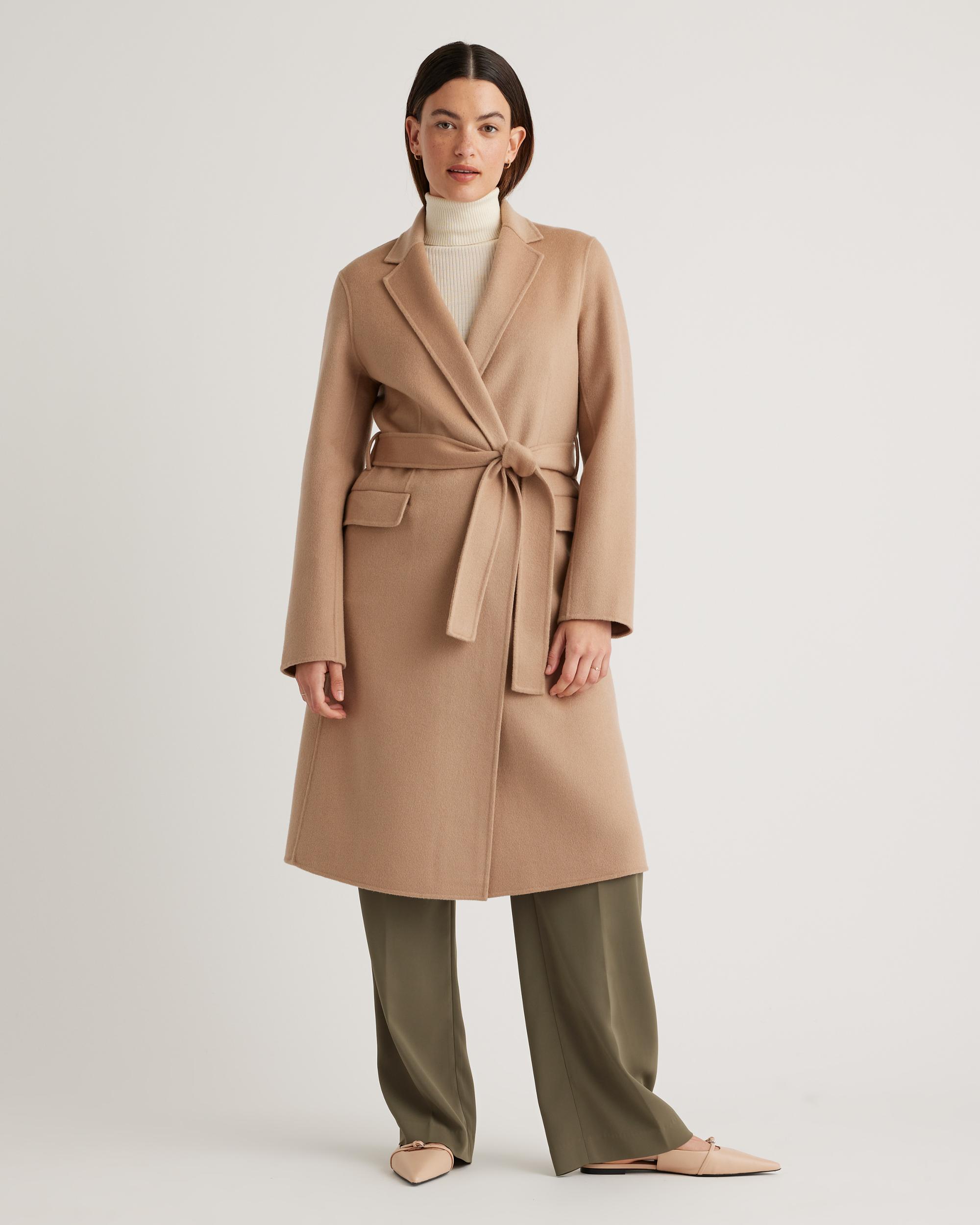 Quince | Women's 100% Mongolian Cashmere Double-Faced Wrap Coat Product Image