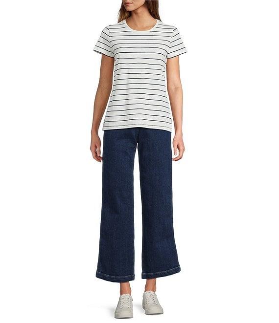 L.L.Bean 207 Vintage Stretch Twill Denim High Rise Wide Leg Jeans Product Image