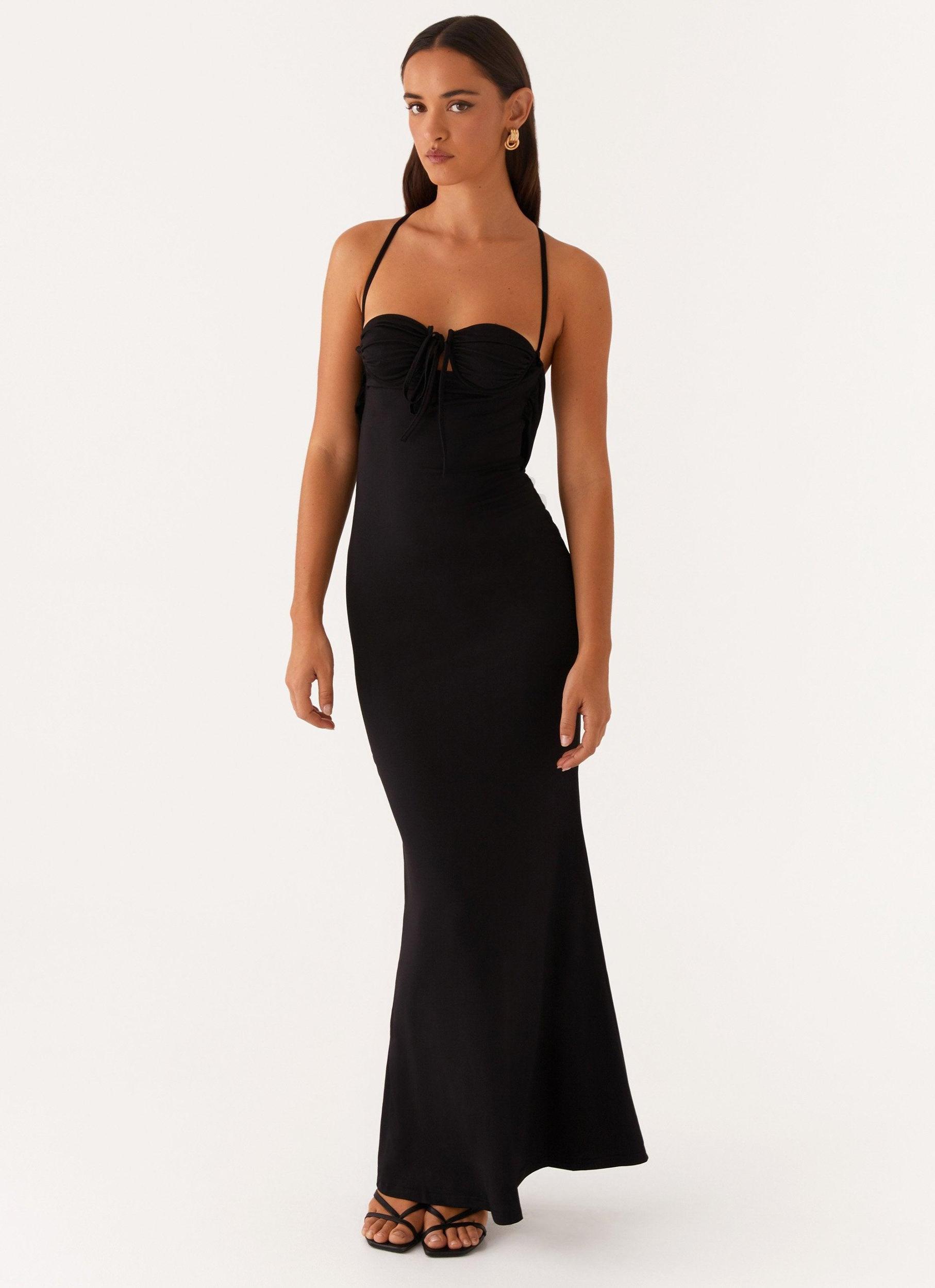 Bombshell Maxi Dress - Black Product Image