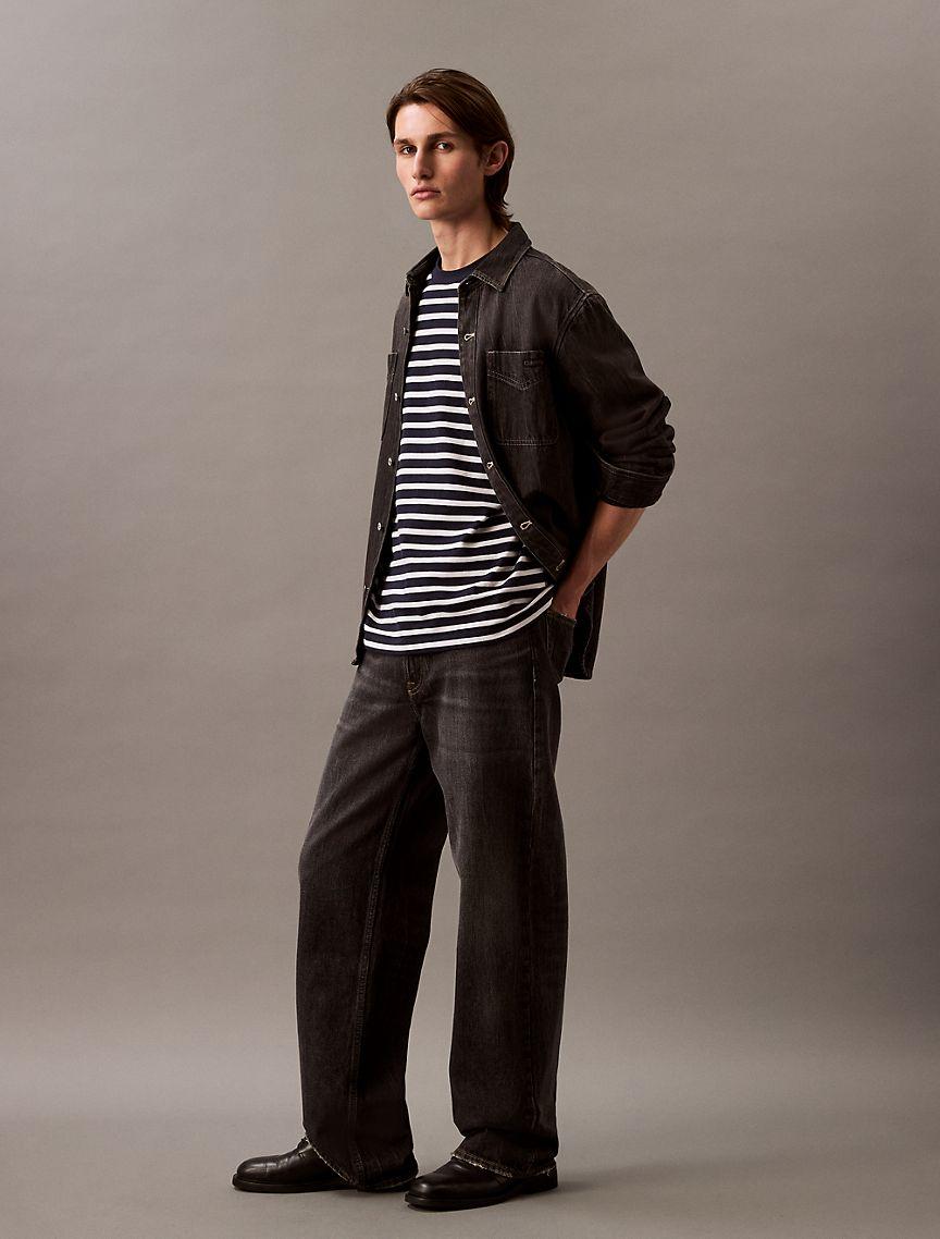 Bold Stripe Jersey Relaxed Tee Product Image