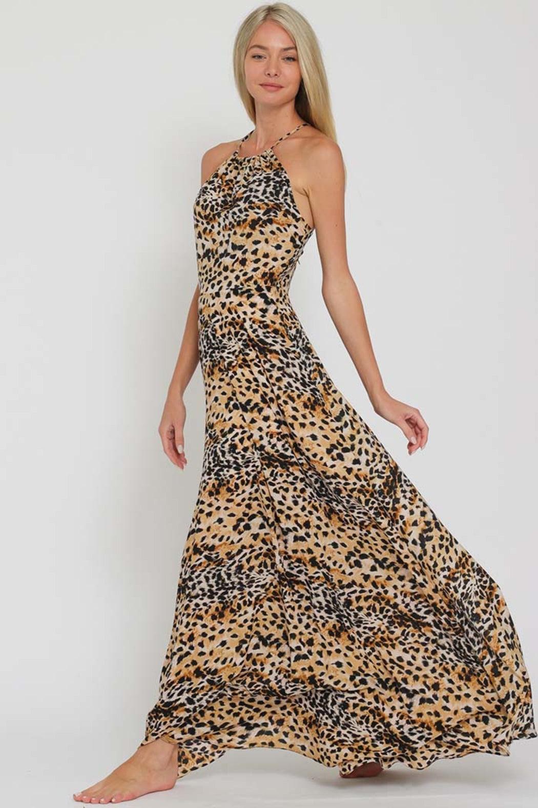Halterneck Maxi Dress Product Image