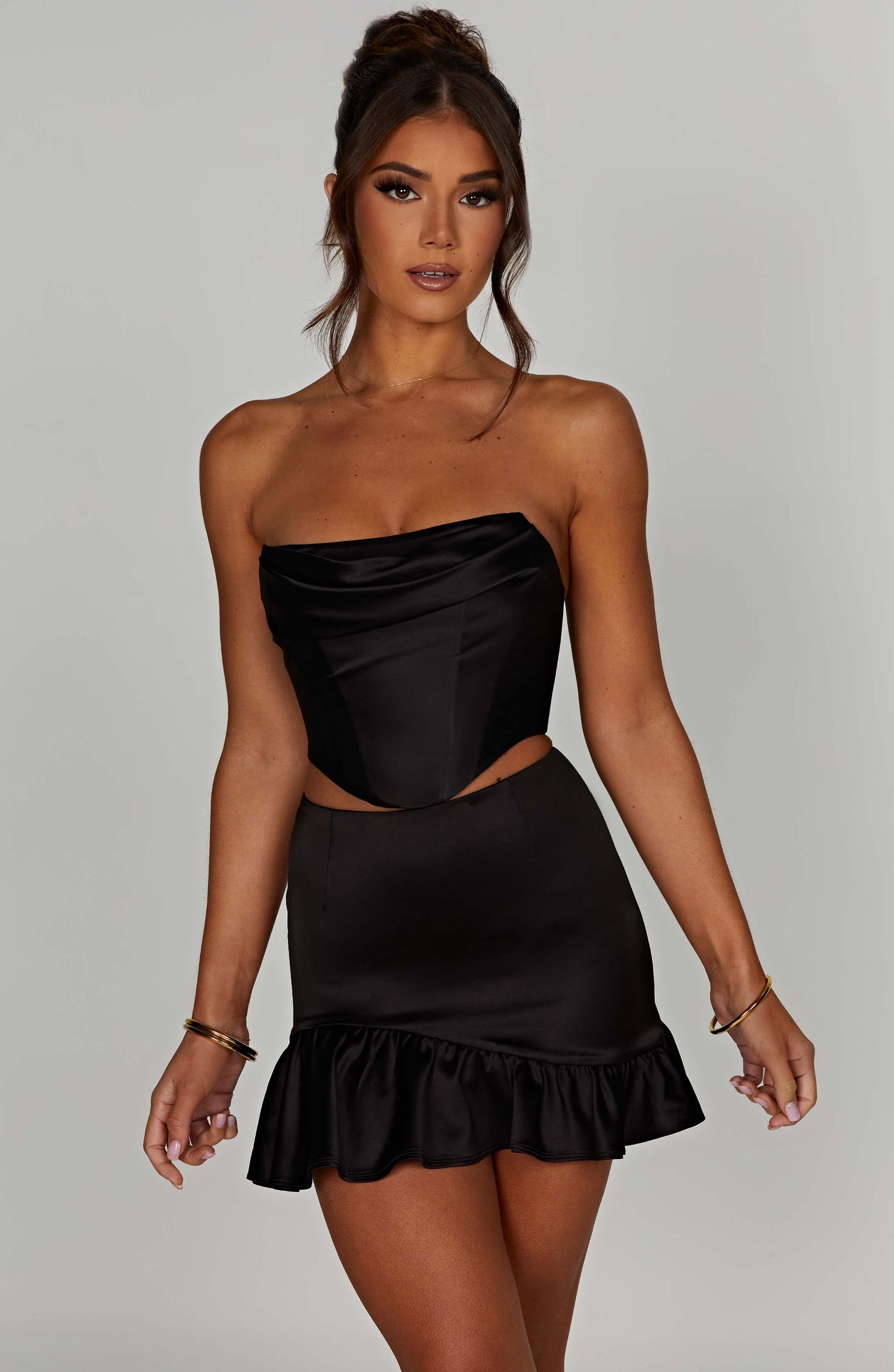 Maura Mini Skirt - Black Product Image