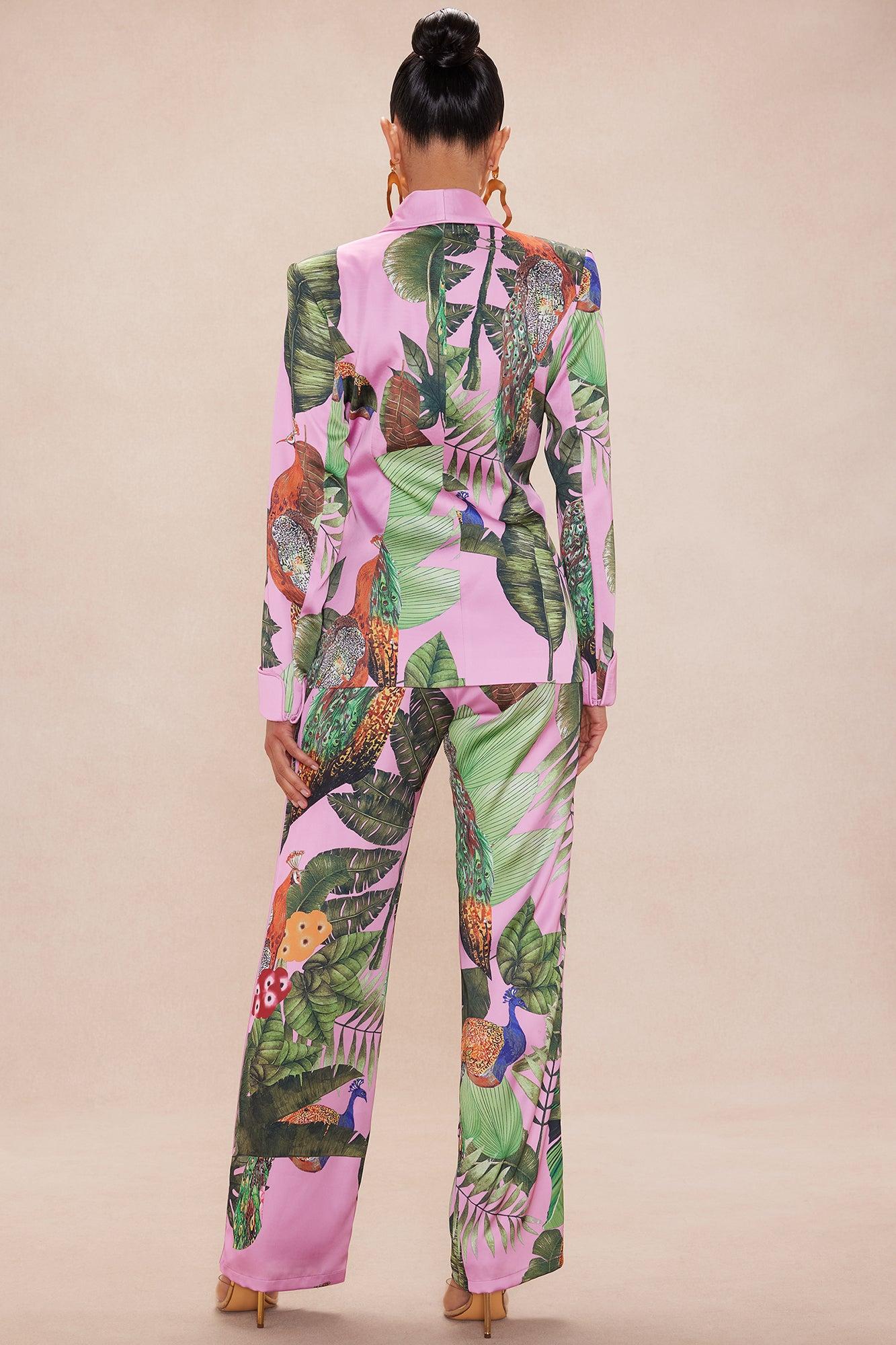 Private Island Satin Suit Set - Pink/combo Female Product Image