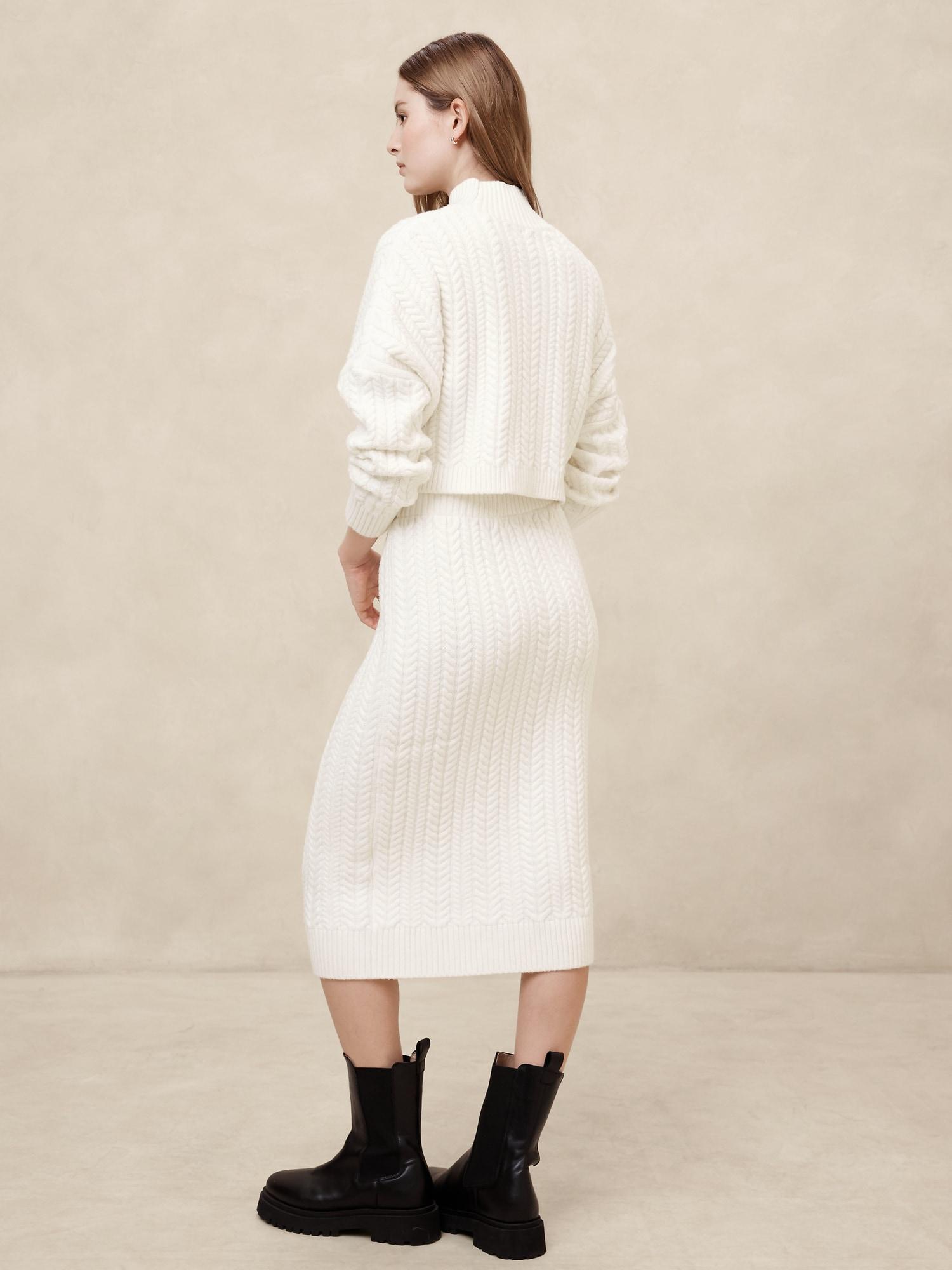 Cable Midi Sweater Skirt Product Image