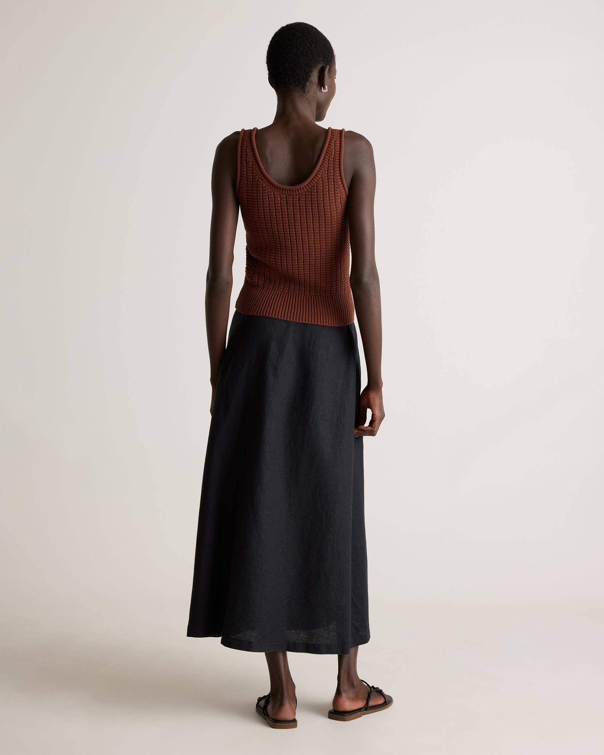 Quince | Women's Waffle Cropped Sweater Tank Top Organic Cotton Product Image