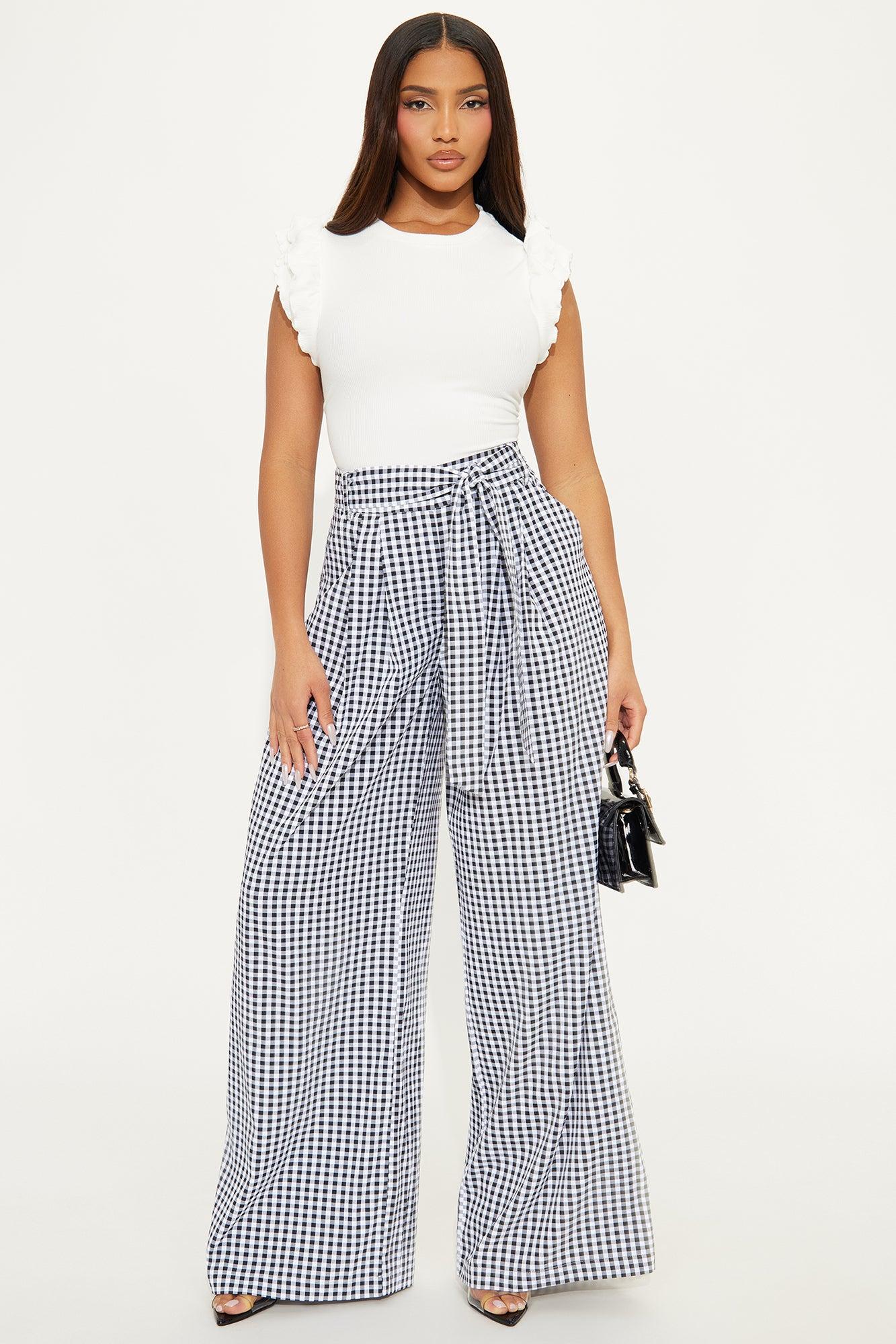 Sweet Nothing Gingham Pant - Black/White Product Image