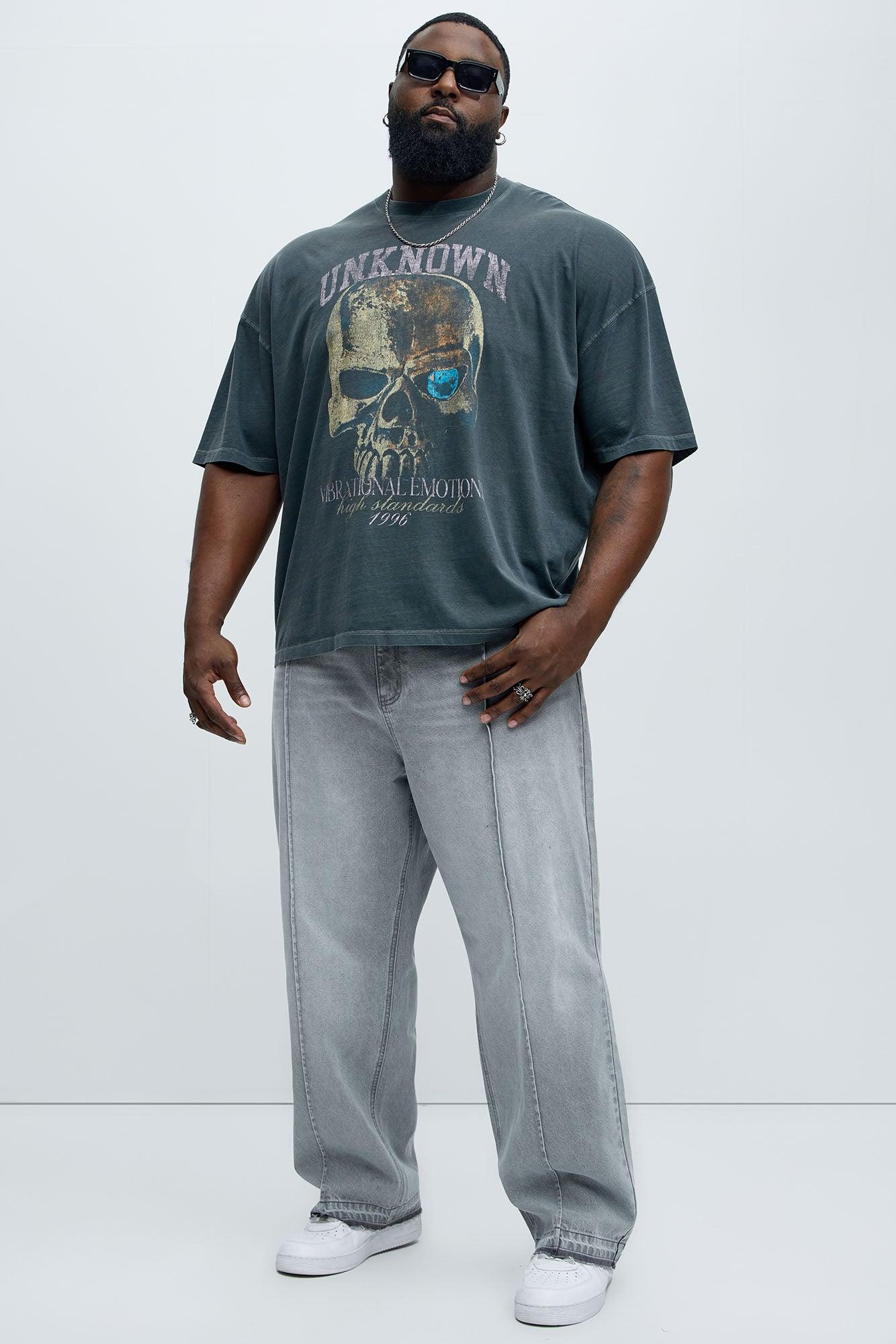 Unknown High Standards Oversized Short Sleeve Tee - Grey Product Image