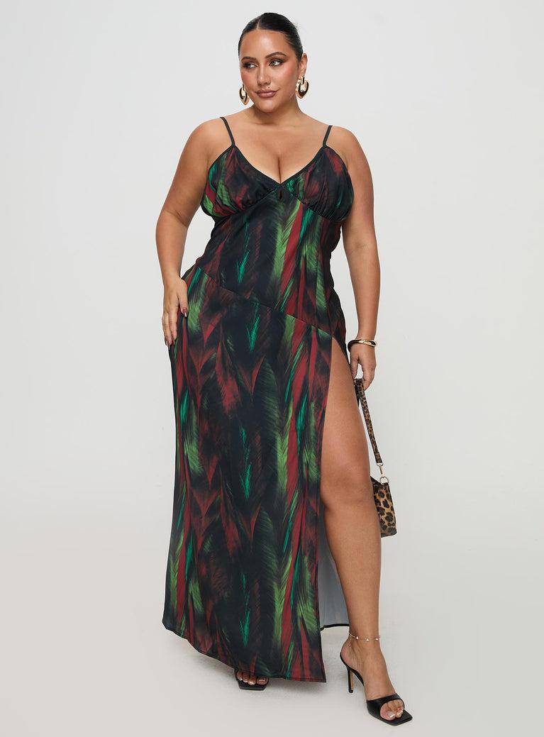 Feather Maxi Dress Multi Curve Product Image