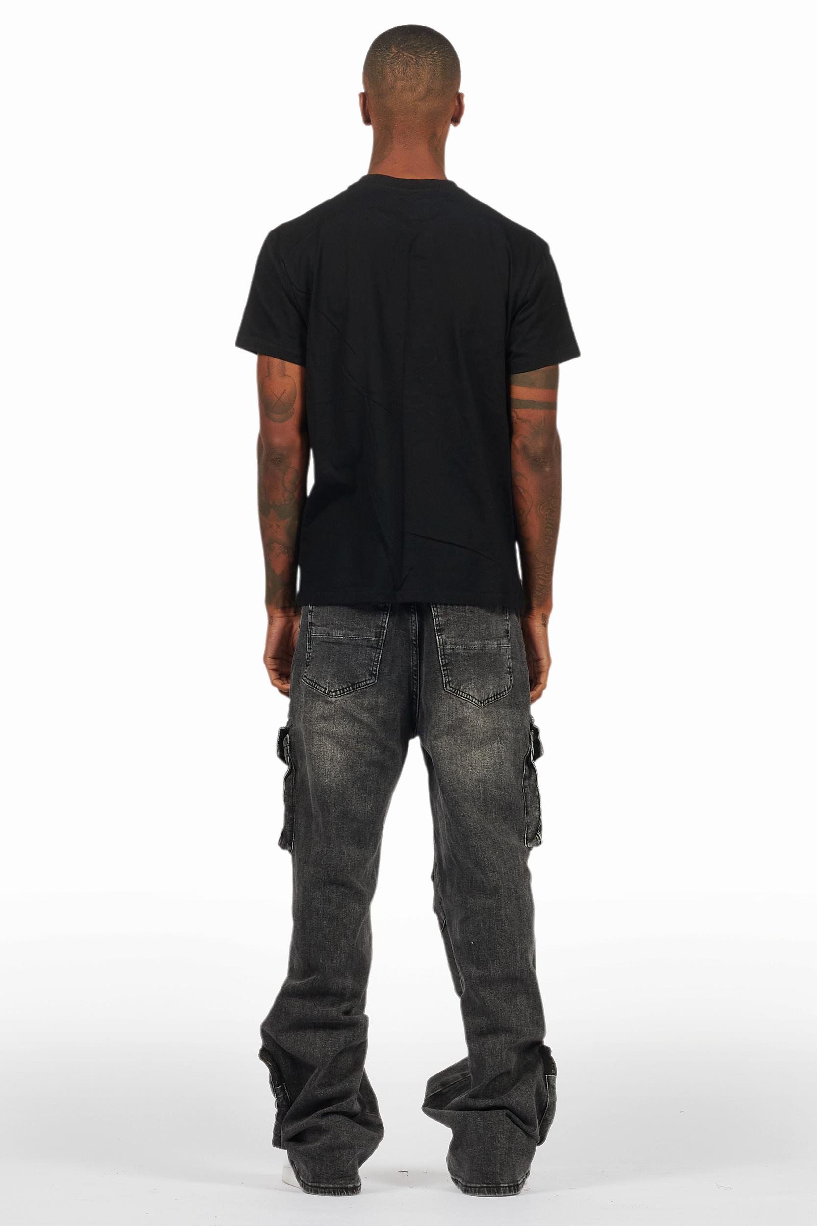 Velo Black Baggy Fit Jean Male Product Image