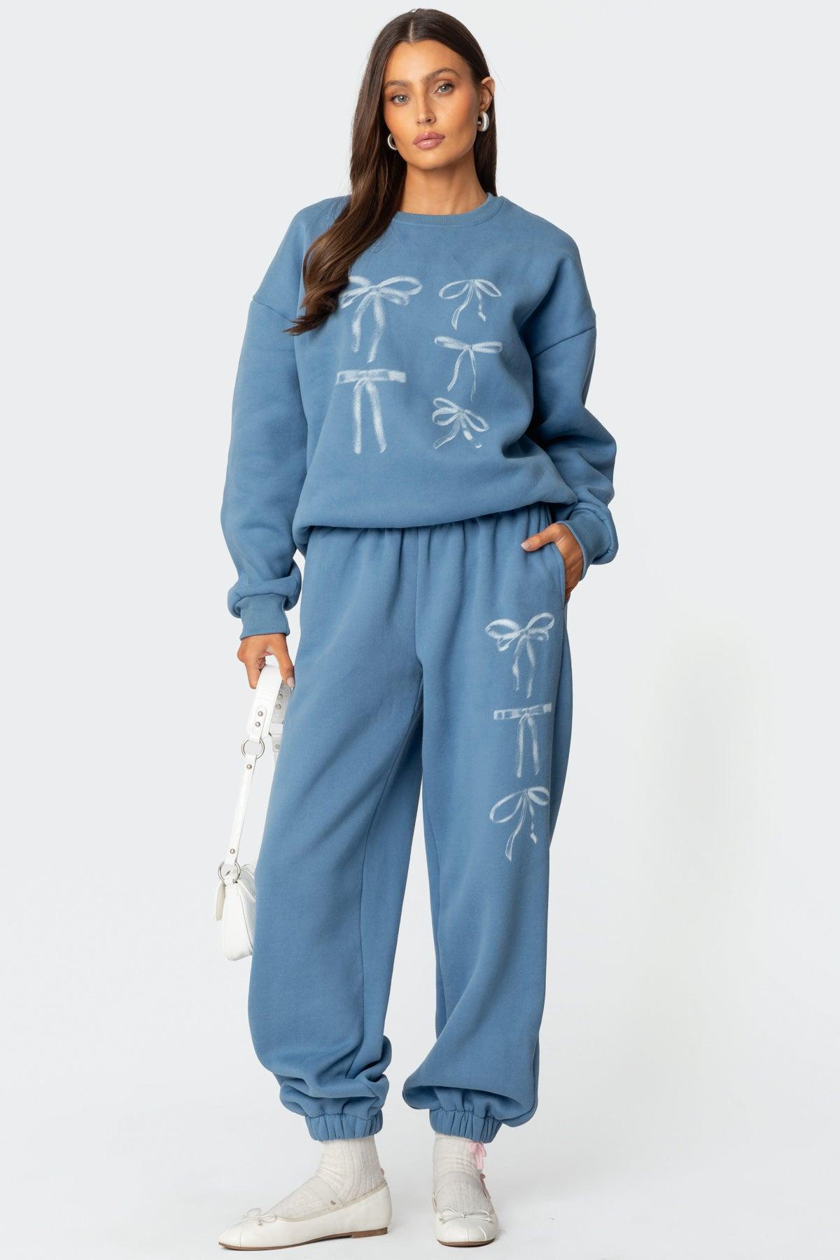 Bow Bliss Oversized Sweatpants Product Image